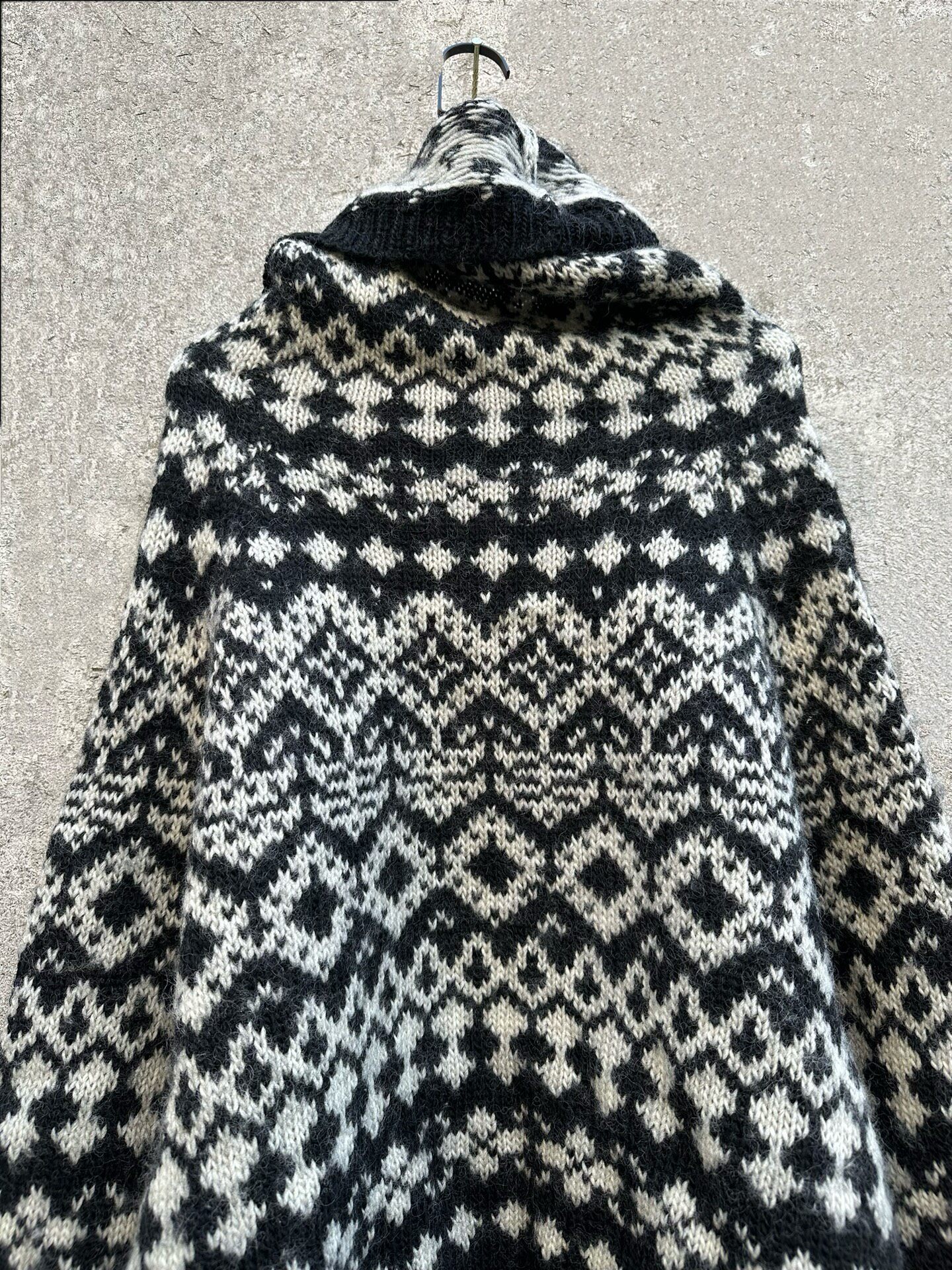 Yohji Yamamoto 11AW Geometric Wool Sweater — back