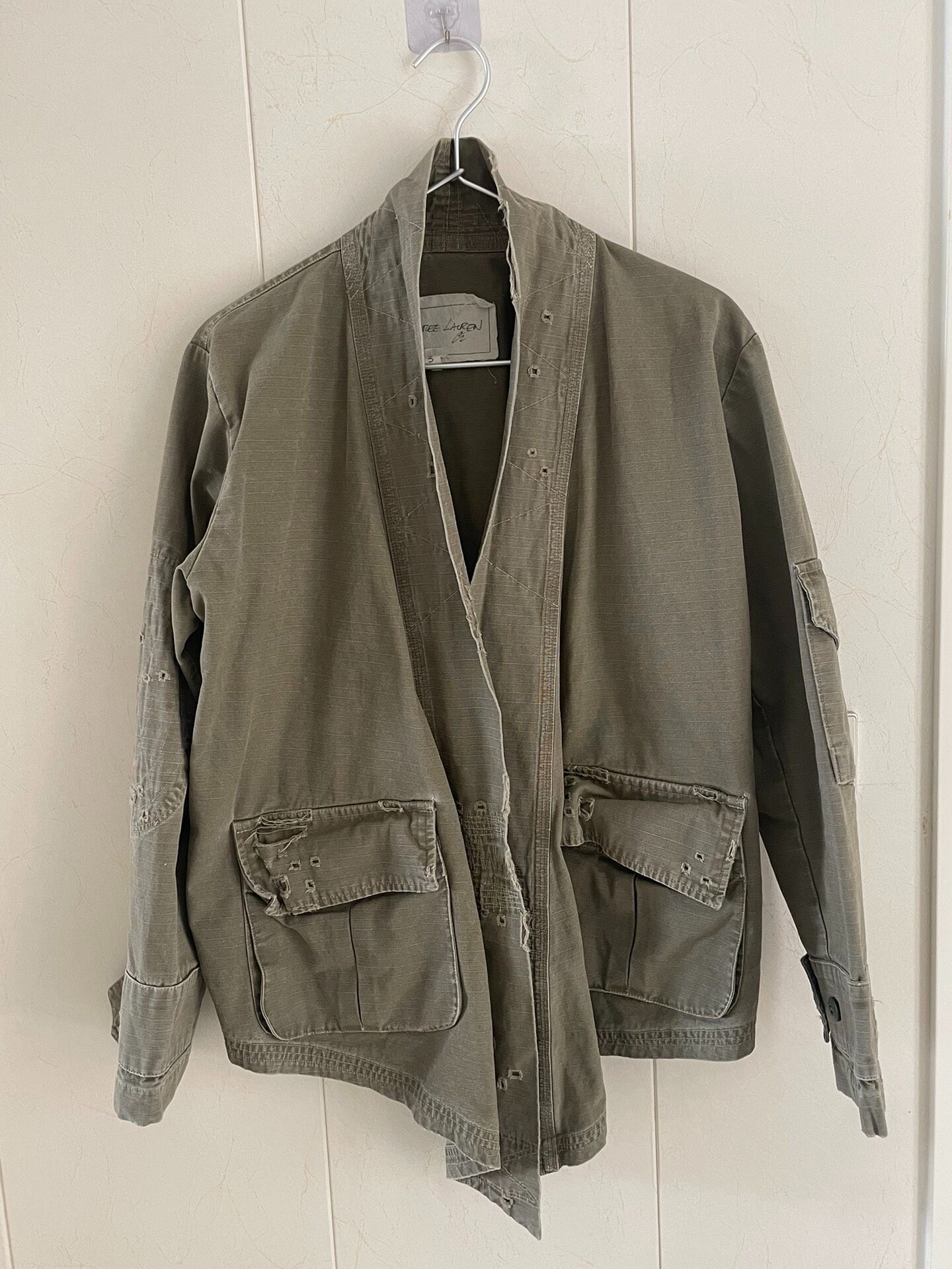 Greg Lauren Olive Green Kimono Jacket