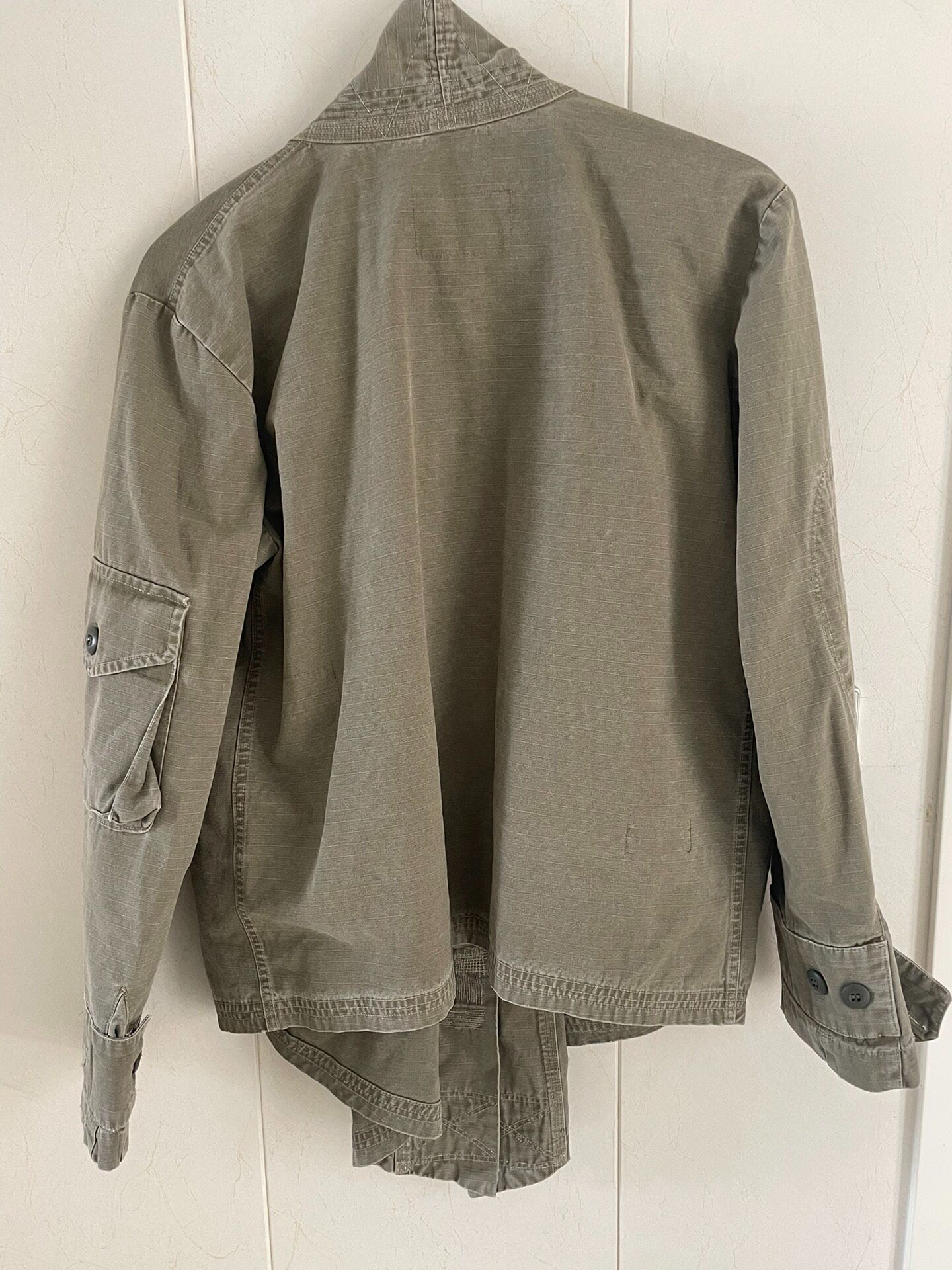 Greg Lauren Olive Green Kimono Jacket — front