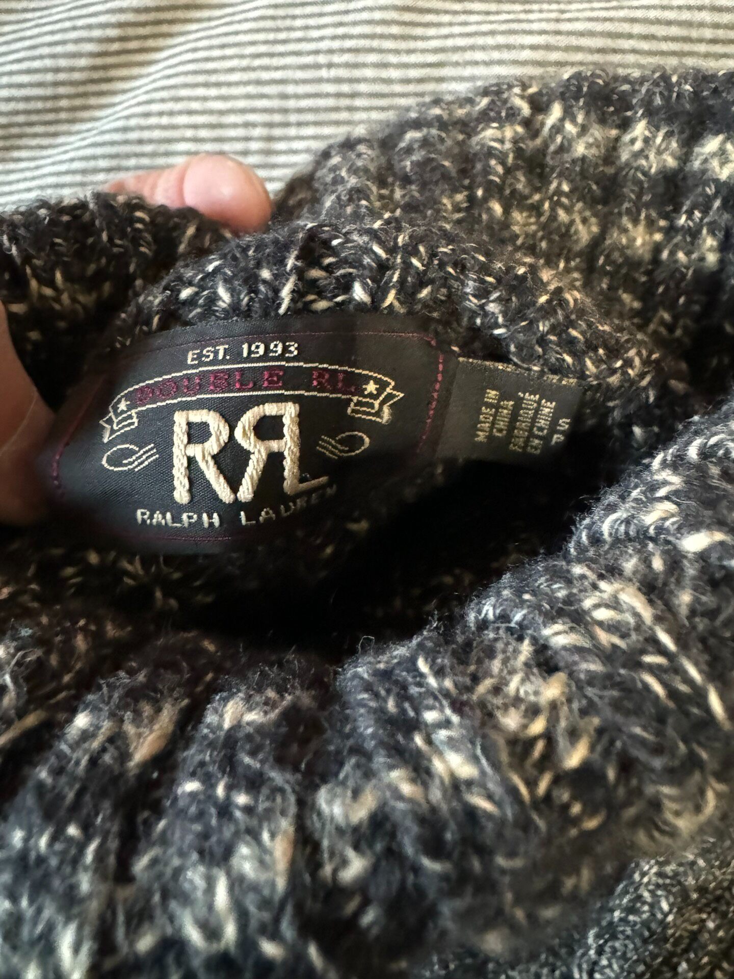 RRL Beckham Turtleneck Sweater — back