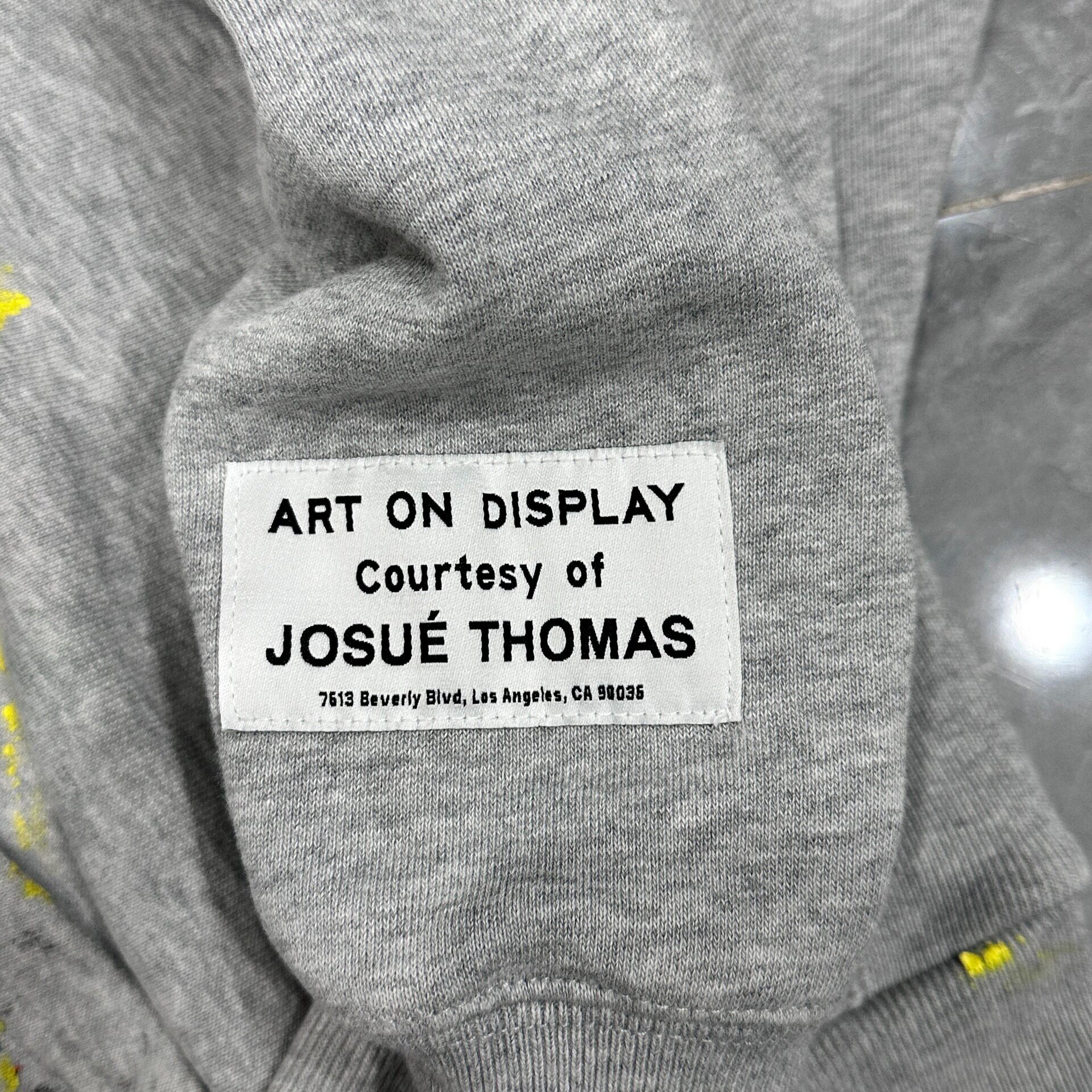 Gallery Dept Gray Splatter Hoodie — label