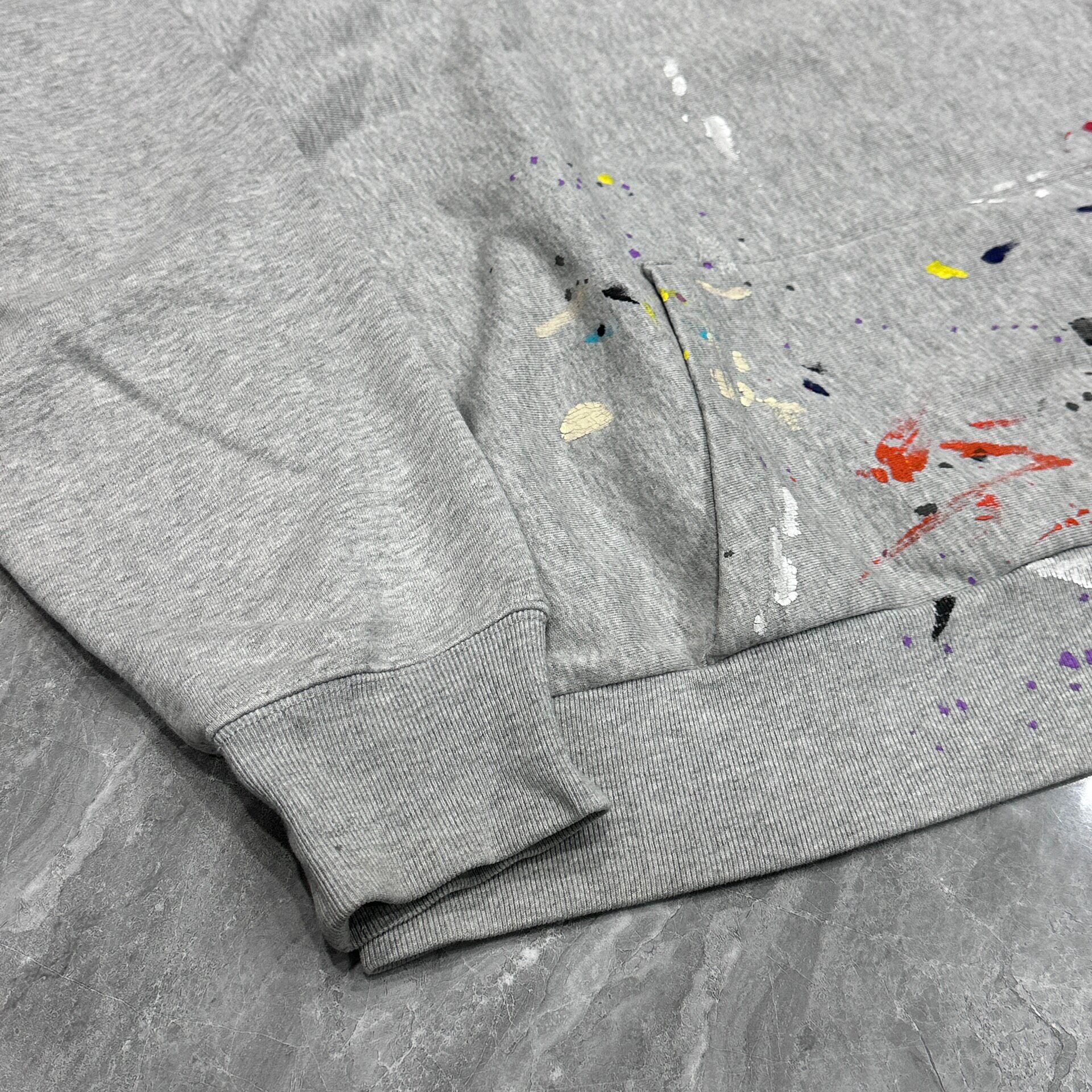 Gallery Dept Gray Splatter Hoodie — detail