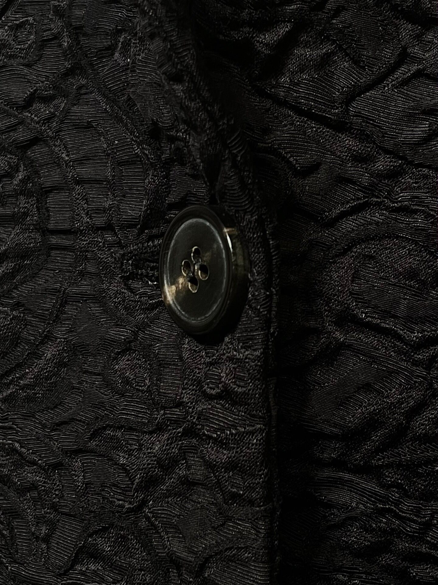 Dries Van Noten Black Brocade Suit Jacket — back