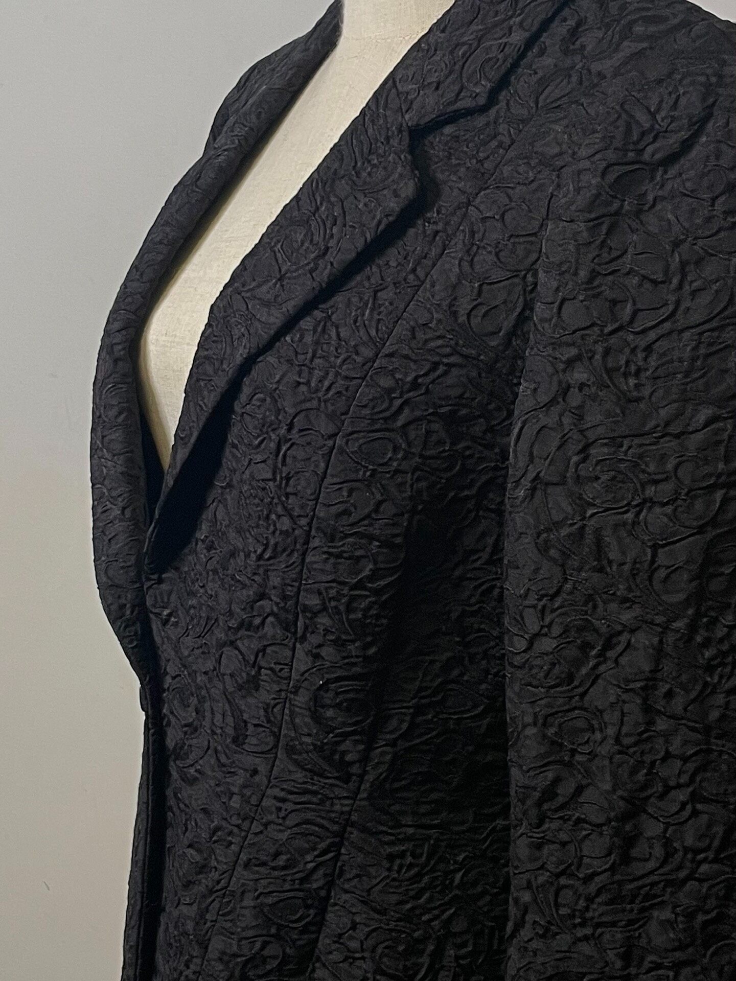 Dries Van Noten Black Brocade Suit Jacket