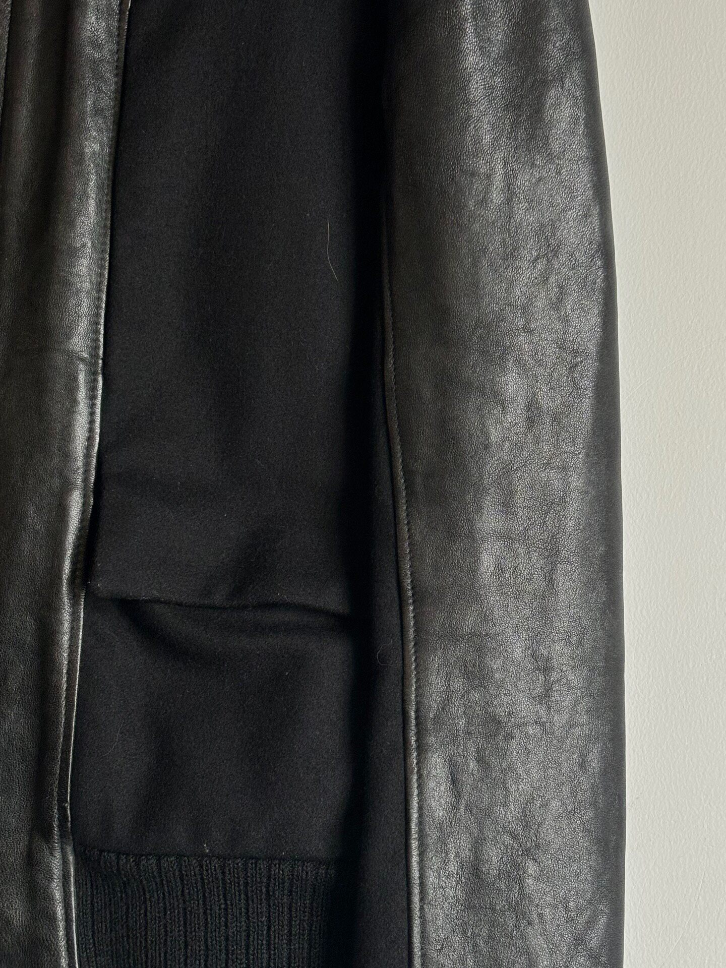 Maison Martin Margiela 2014 Wool Leather Jacket — back