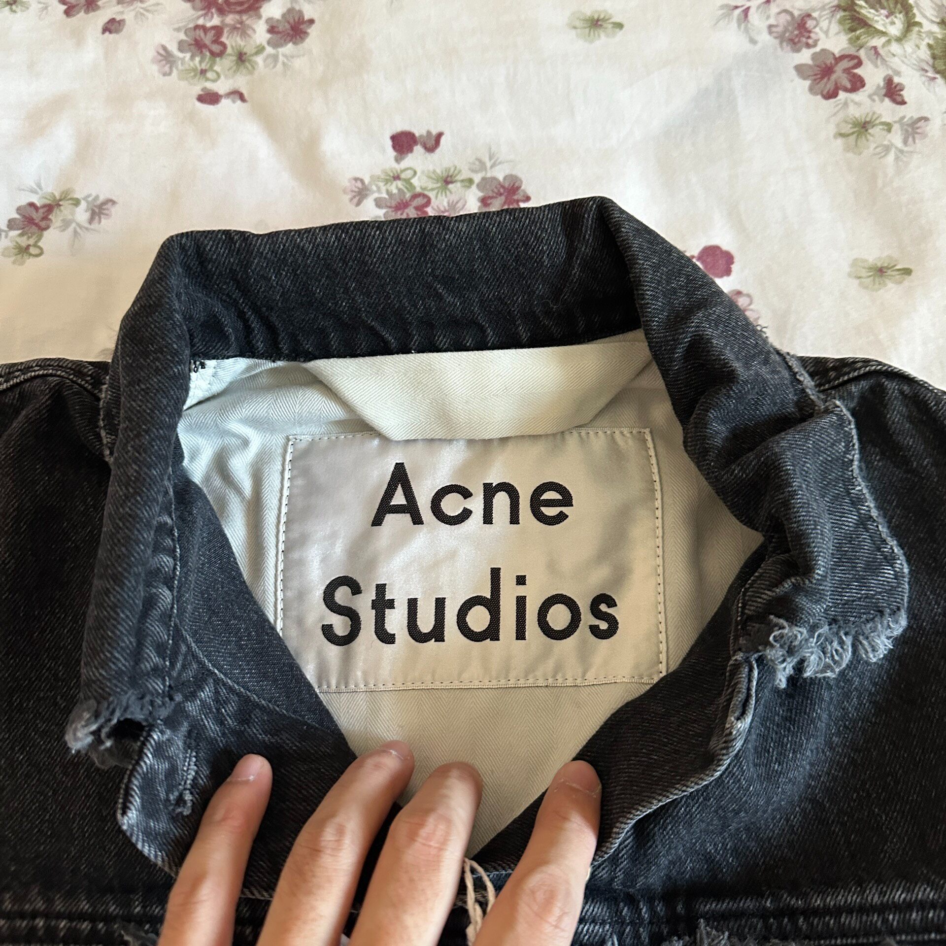 Acne Studios Oversized Denim Jacket — label