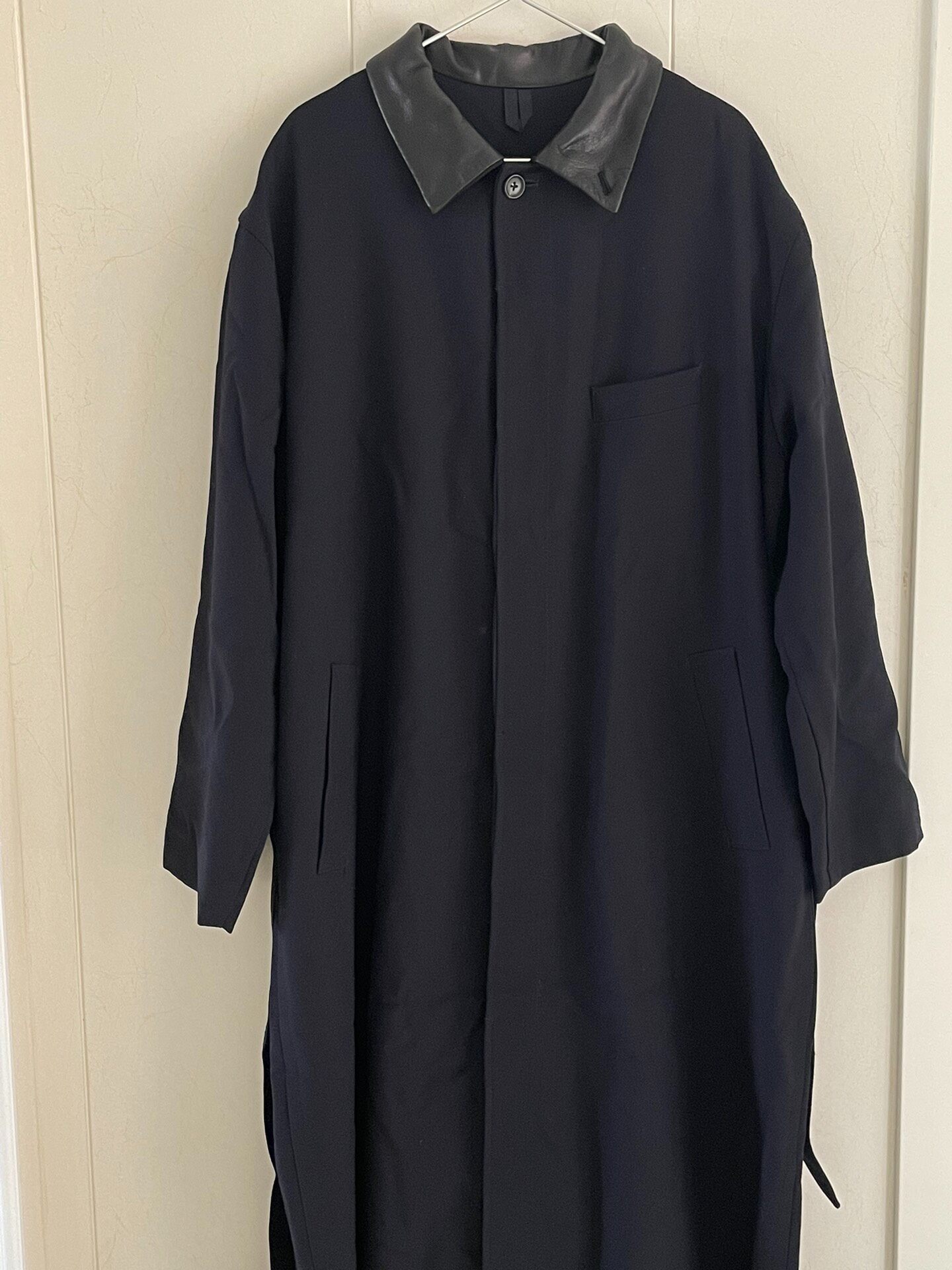 Yohji Yamamoto 91AW Leather Collar Coat