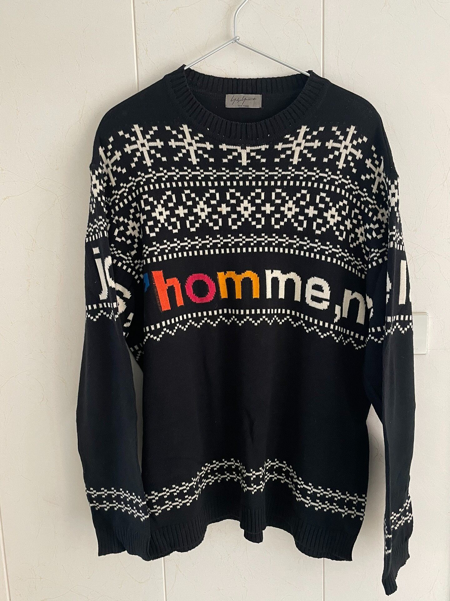 Yohji Yamamoto Black Geometric Sweater