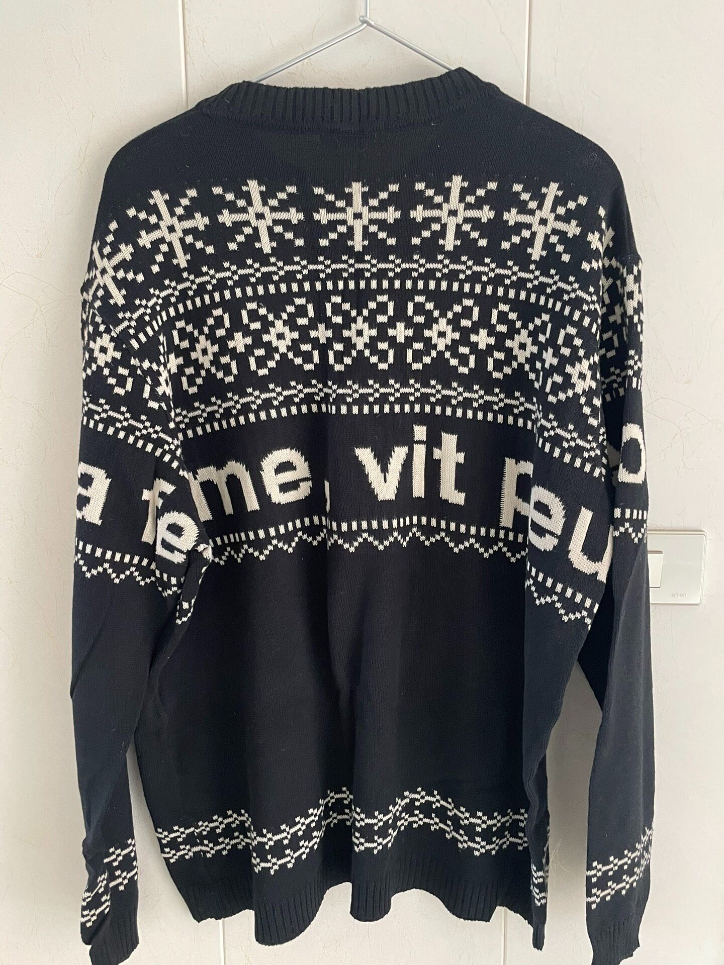 Yohji Yamamoto Black Geometric Sweater — front