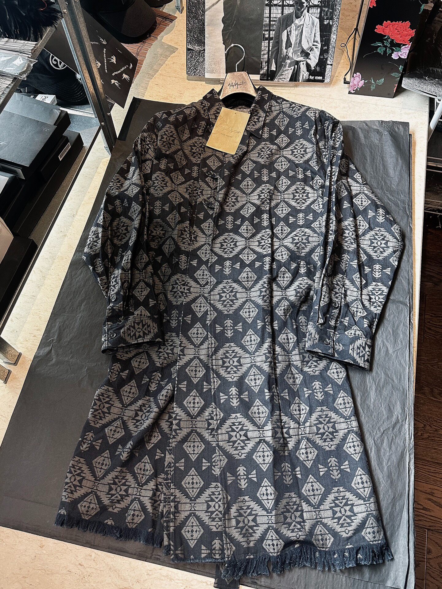Yohji Yamamoto 23AW Indigo Shirt Coat — front