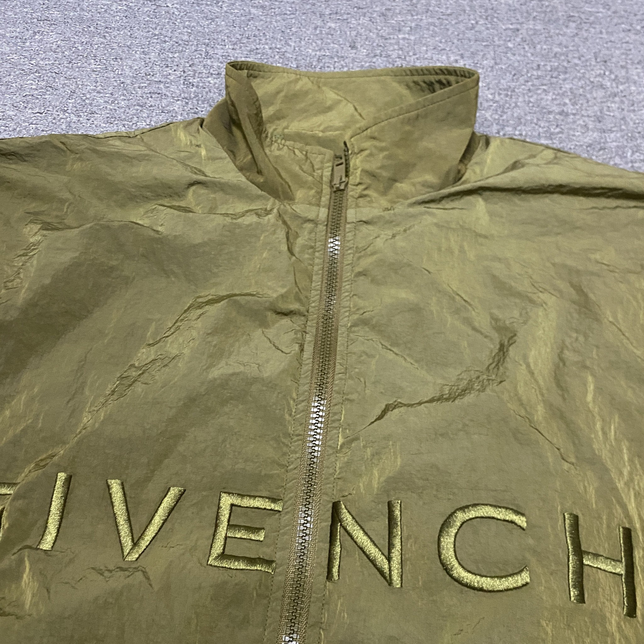 Givenchy Embroidered Logo Metal Nylon Jacket — detail