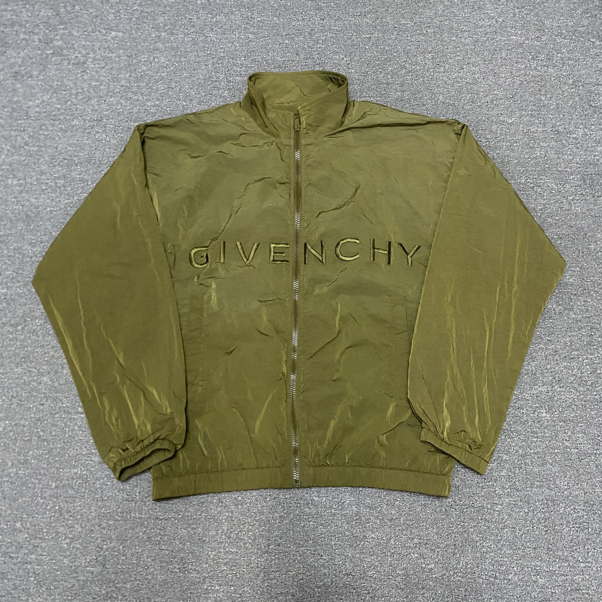 Givenchy Embroidered Logo Metal Nylon Jacket