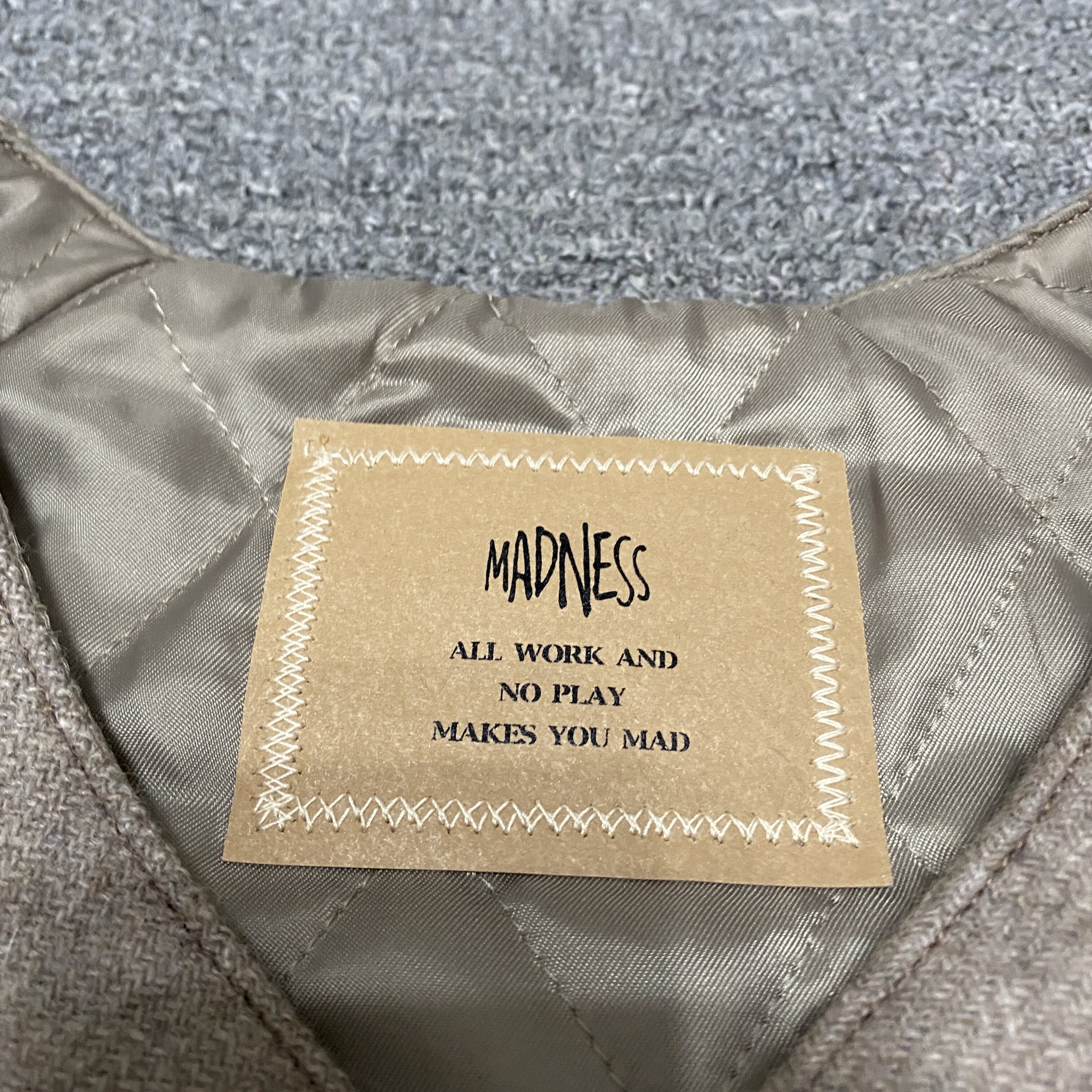 MADNESS 23AW Wool Baseball Jacket — back