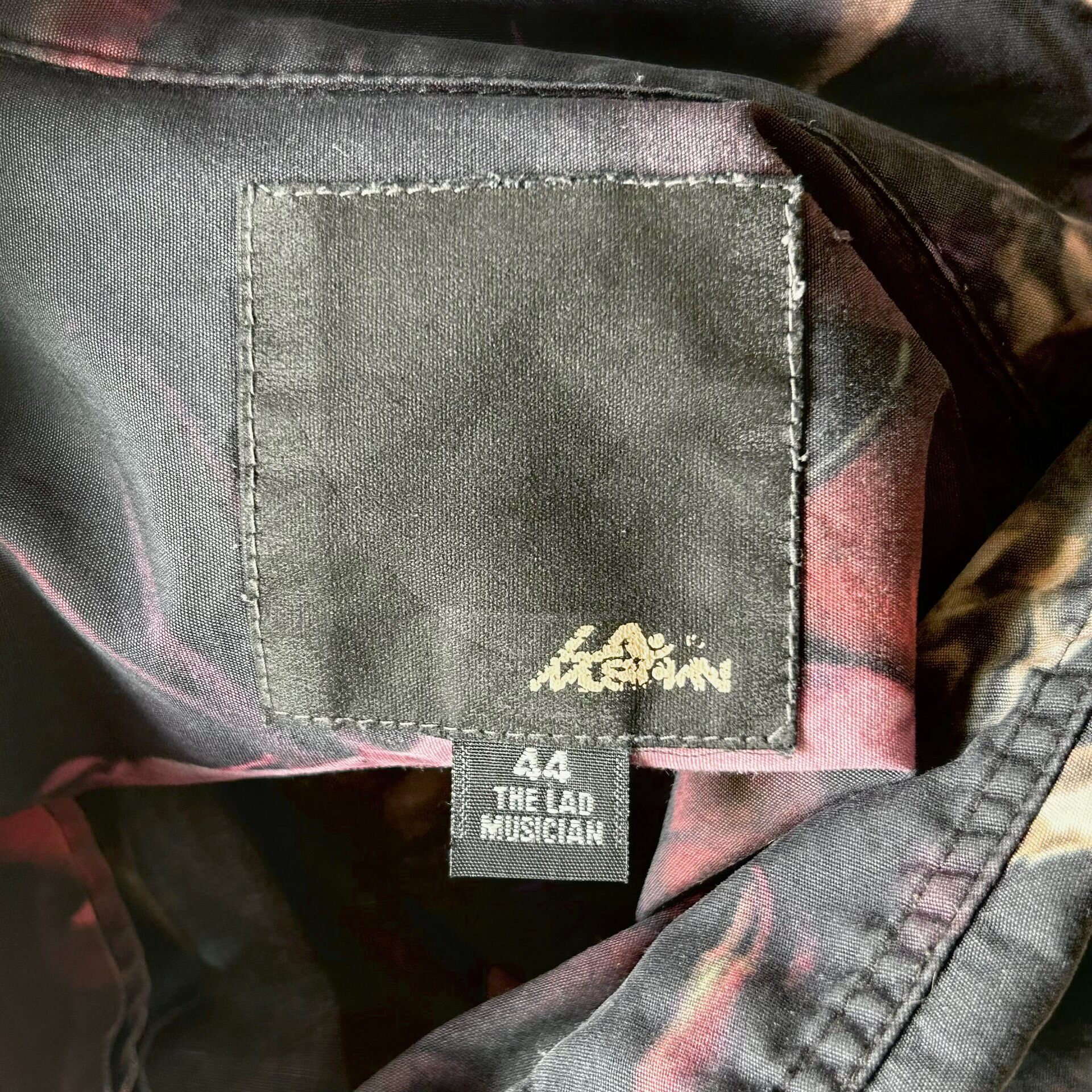 Lad Musician Vintage Floral Button Shirt — label