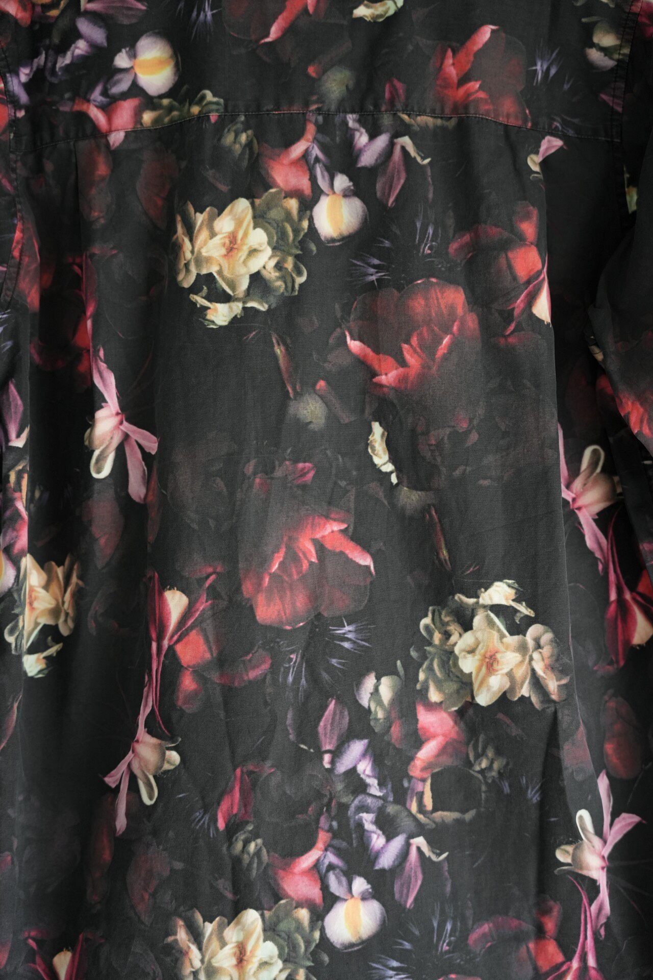 Lad Musician Vintage Floral Button Shirt — back
