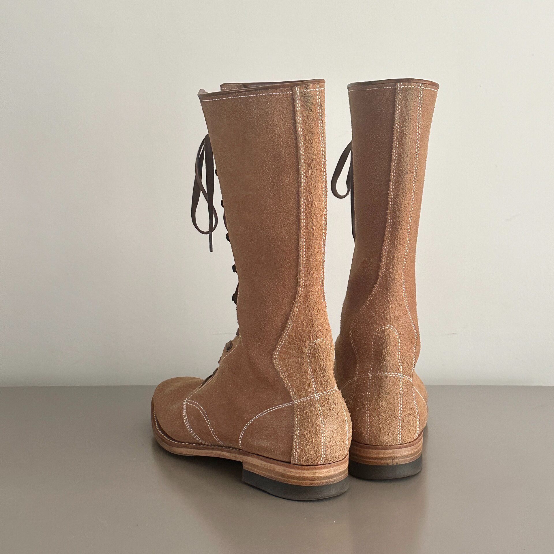 Clinch Hi-Liner Light Brown Suede Boots — back