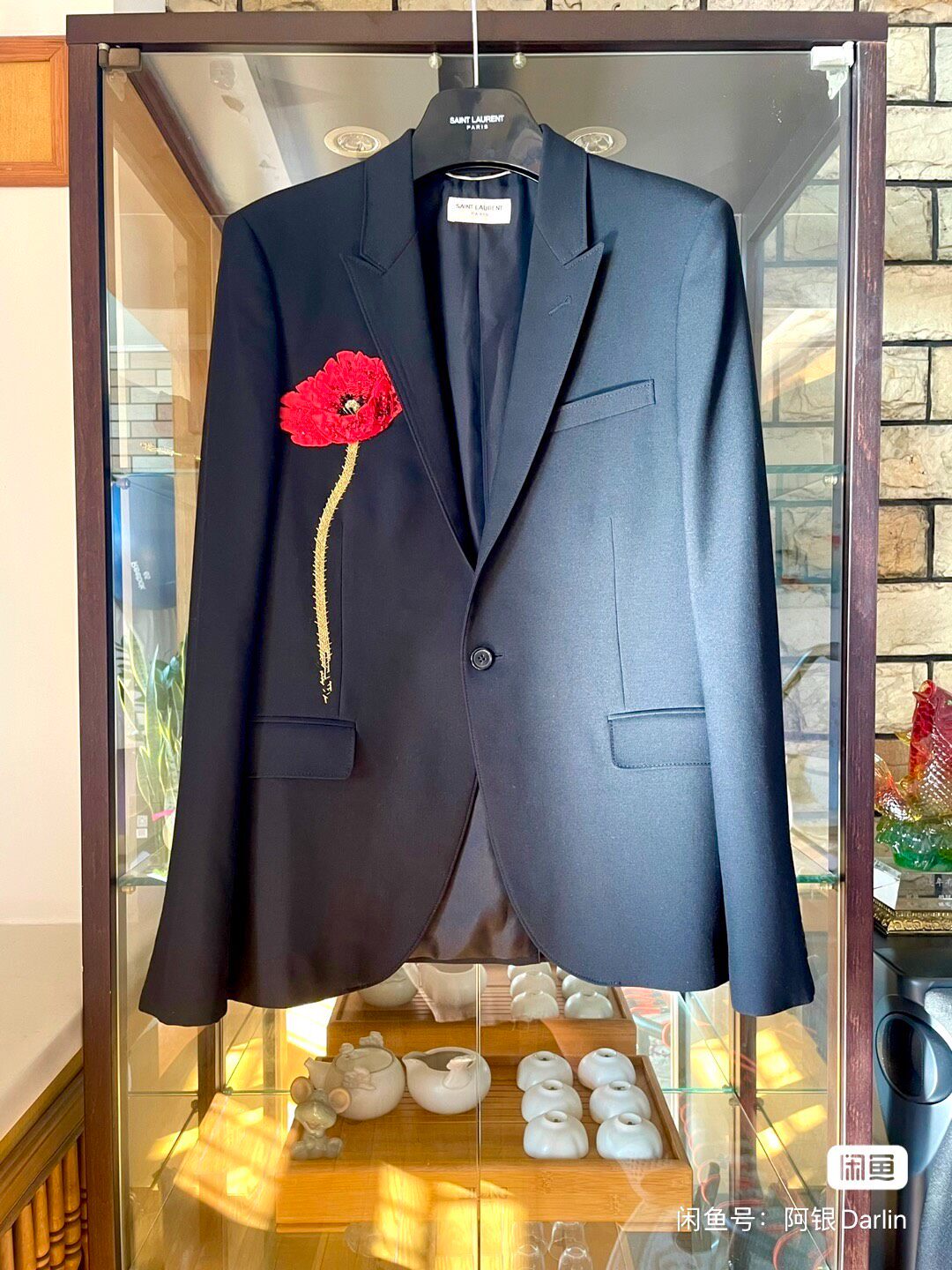 Saint Laurent 15ss Embroidered Flower Blazer
