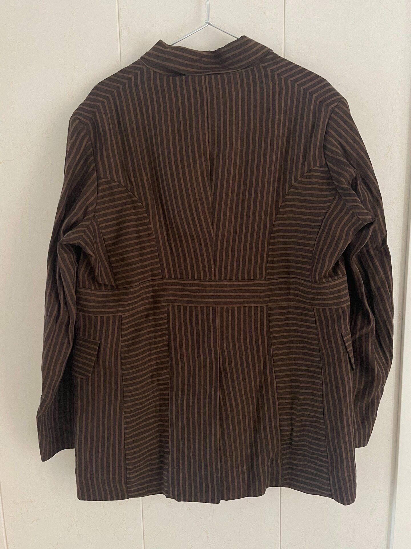 John Alexander Skelton 22SS Linen Stripe Jacket — front