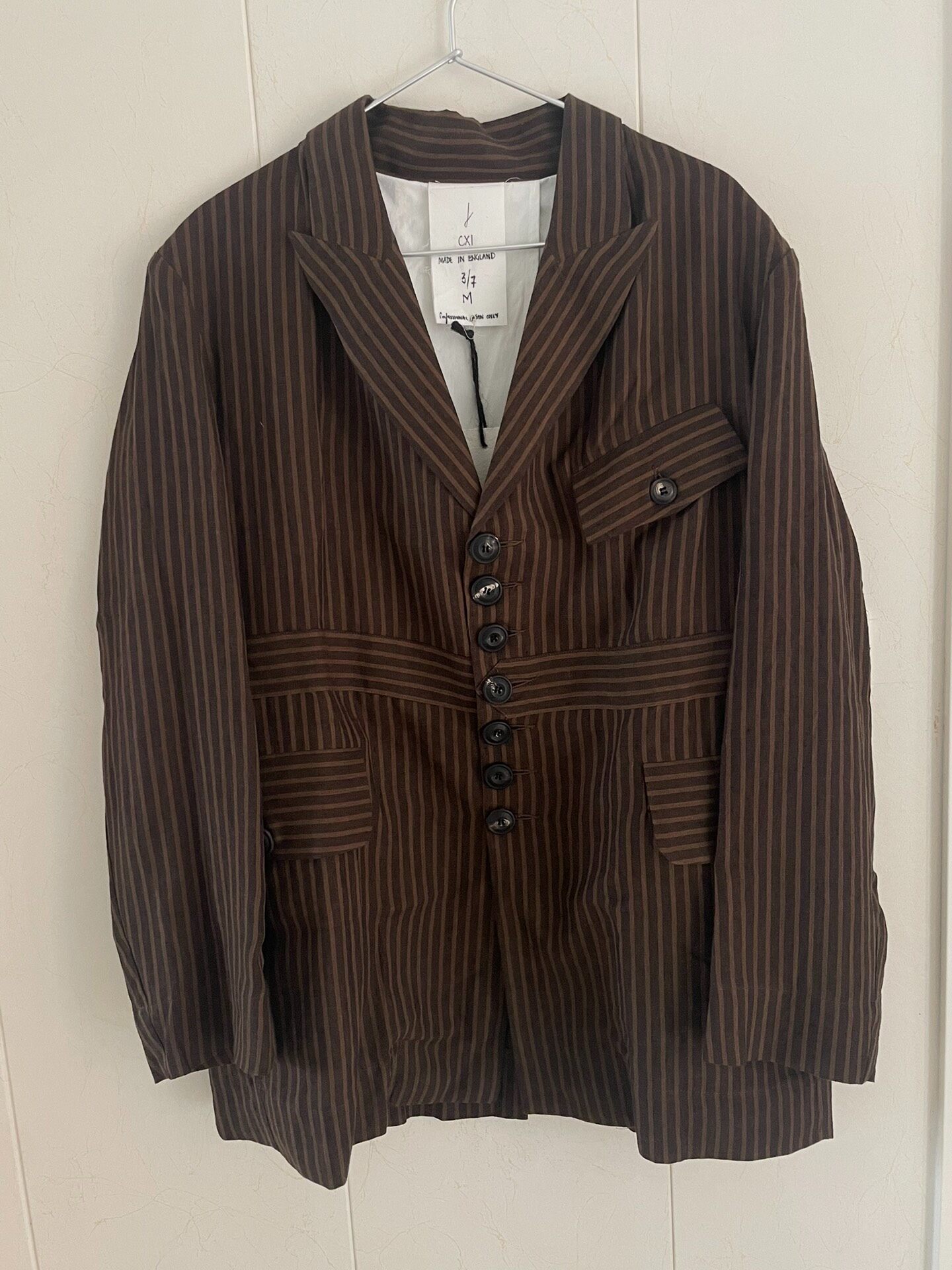 John Alexander Skelton 22SS Linen Stripe Jacket
