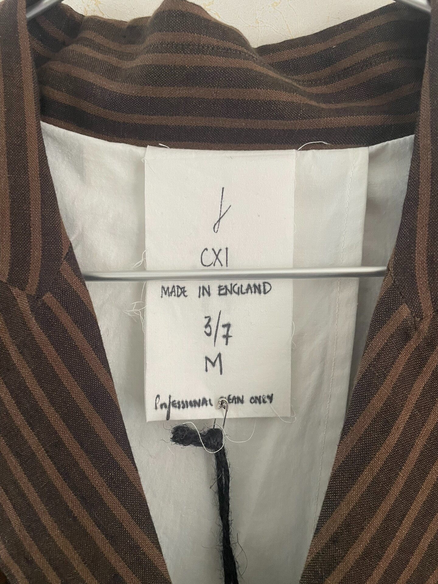 John Alexander Skelton 22SS Linen Stripe Jacket — back