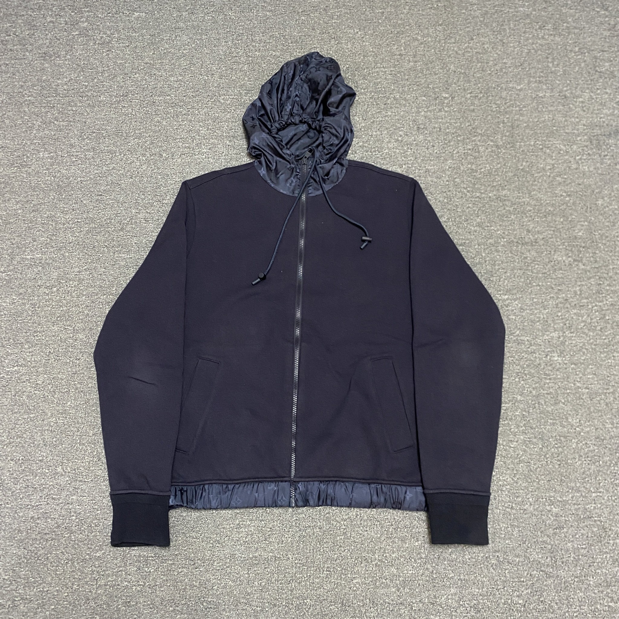 Louis Vuitton Monogram Zip-Up Hooded Jacket