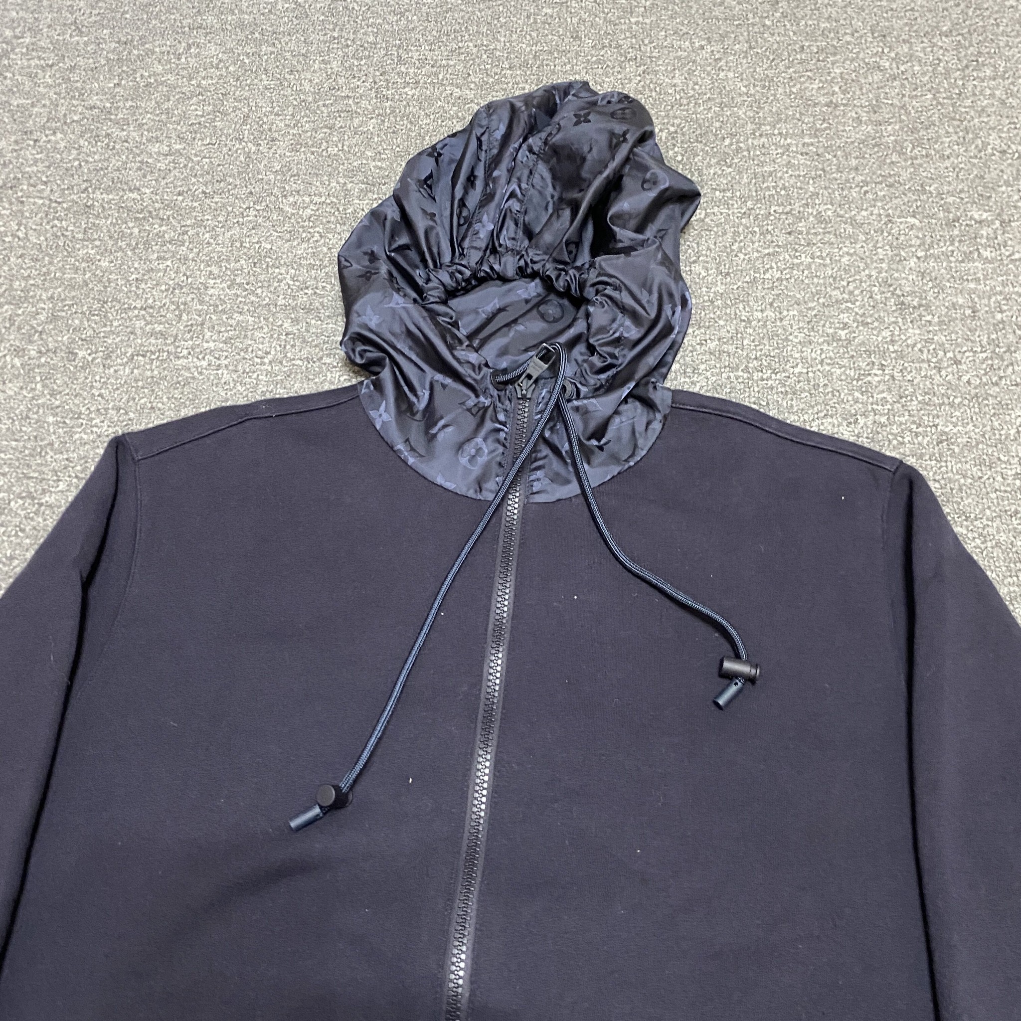 Louis Vuitton Monogram Zip-Up Hooded Jacket — detail