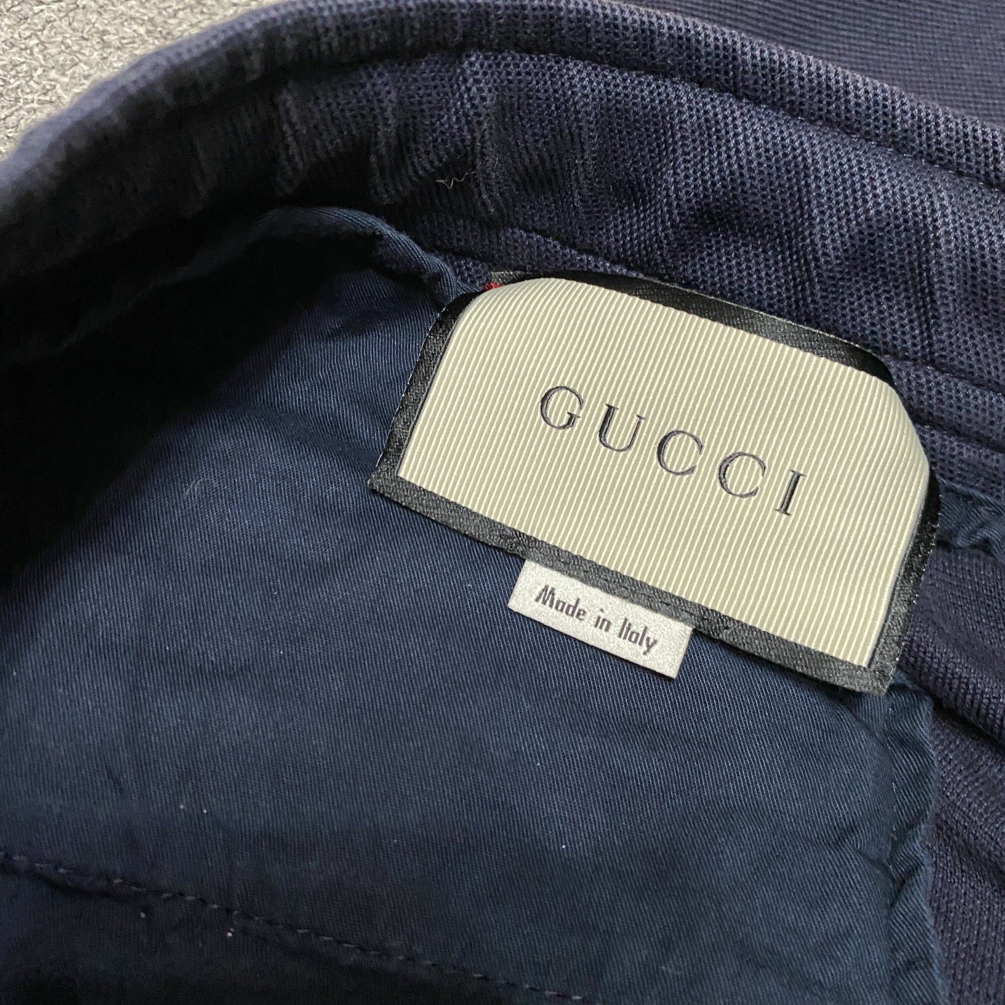 Gucci Striped Logo Track Pants — label