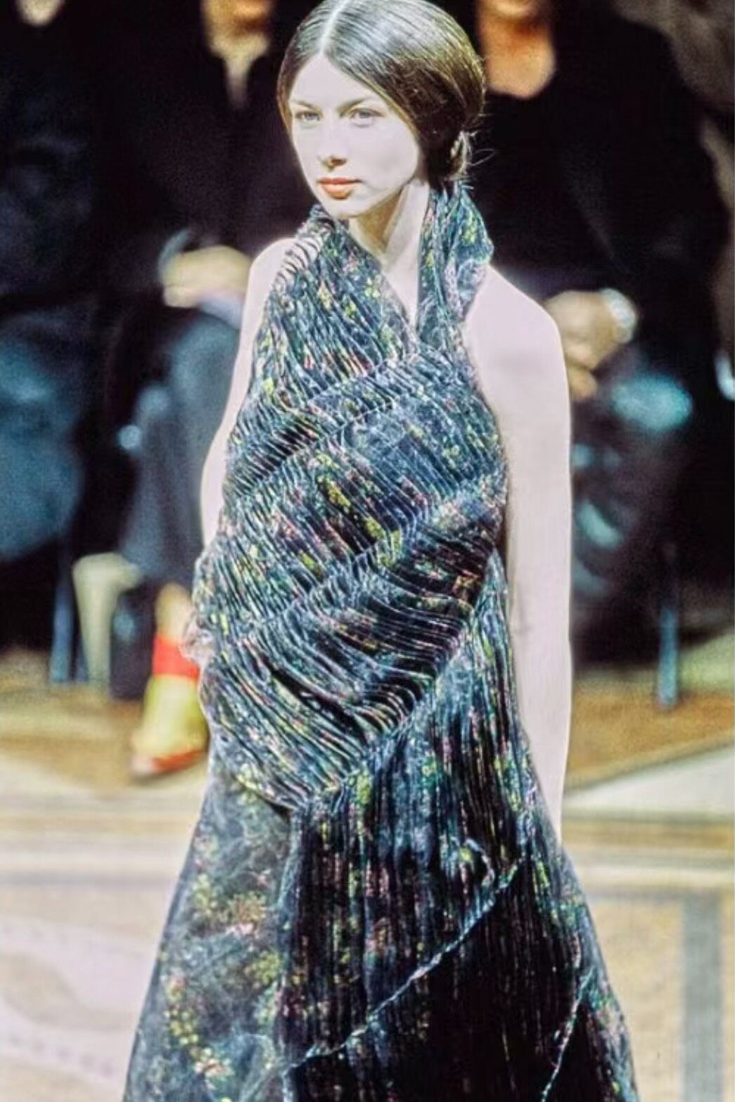Junya Watanabe Layered Plaid Midi Skirt — front