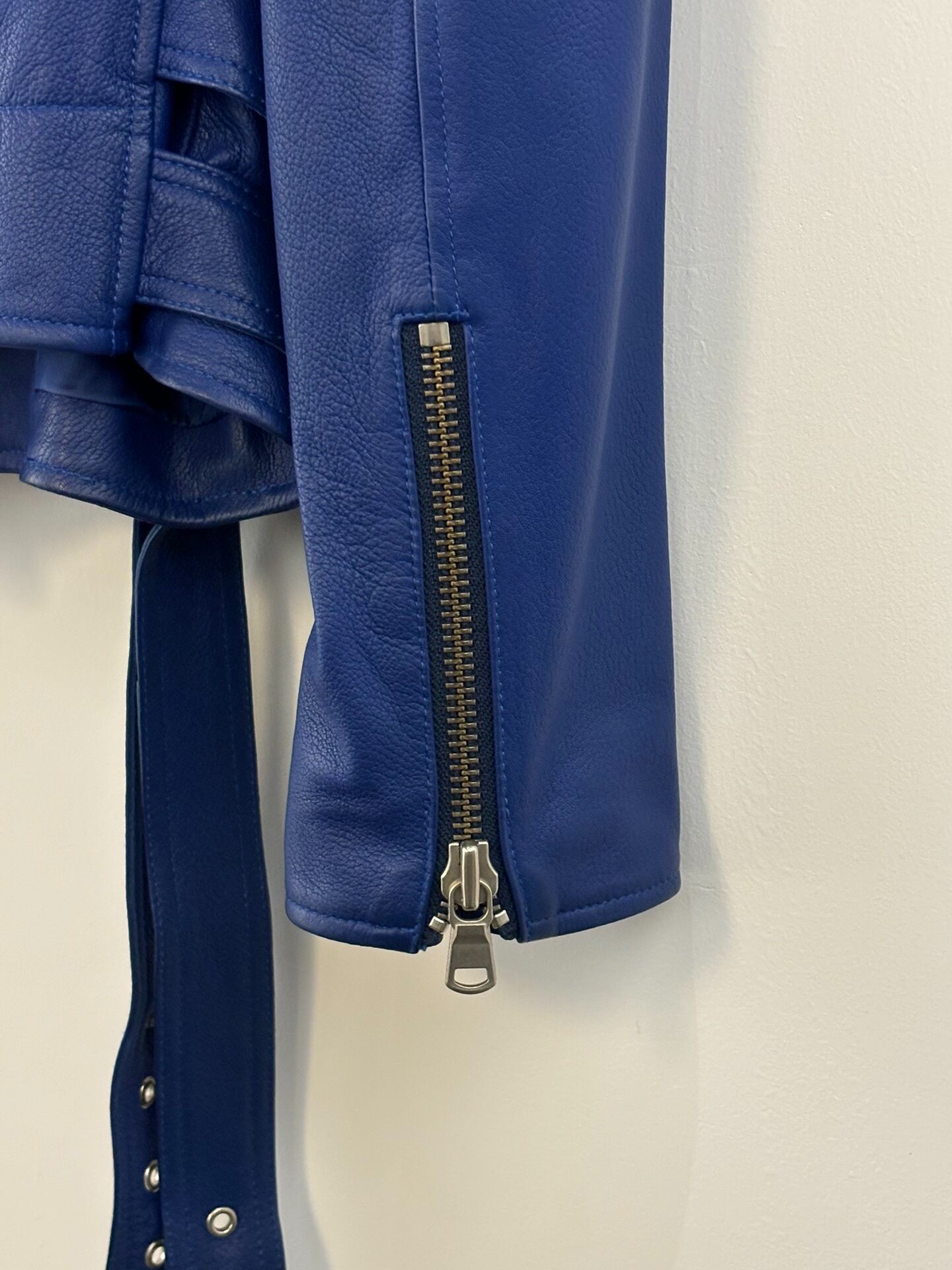 Jean Paul Gaultier Klein Blue Moto Jacket — label