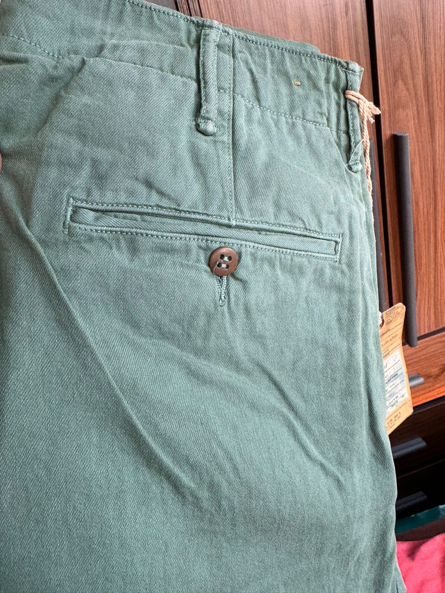 RRL Faded Green Straight Officer Pants