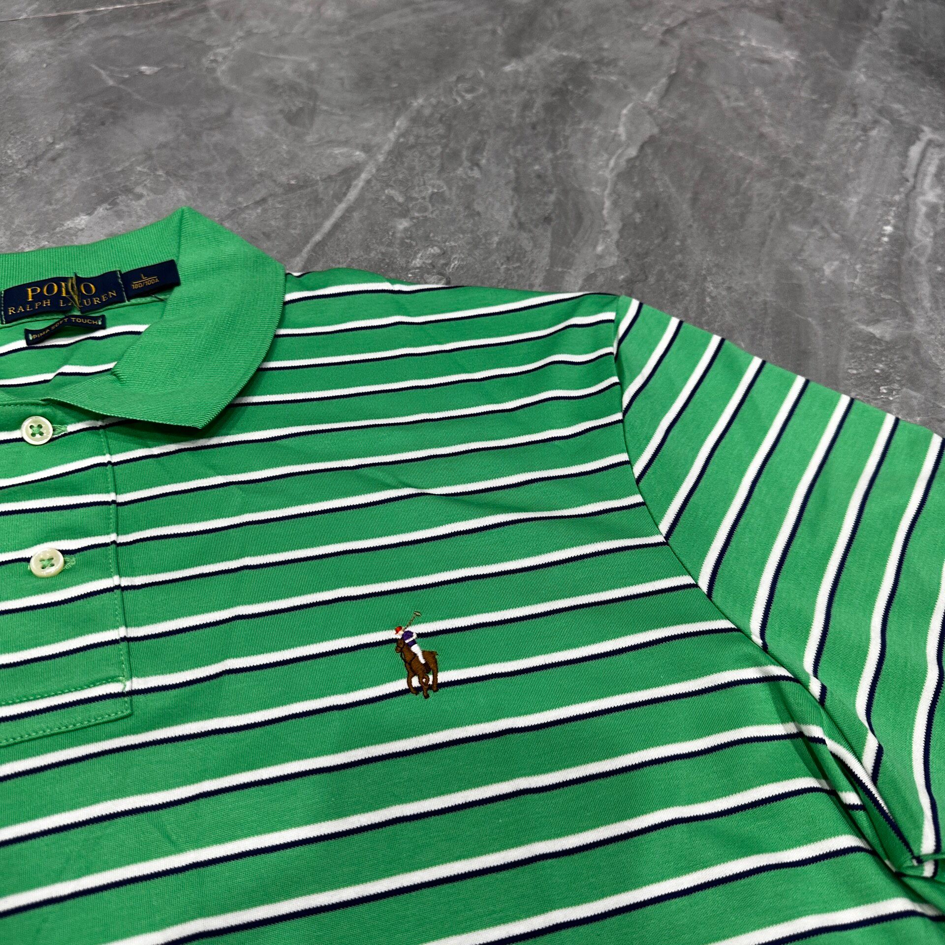 New Ralph Lauren Striped Short-Sleeve Polo — front