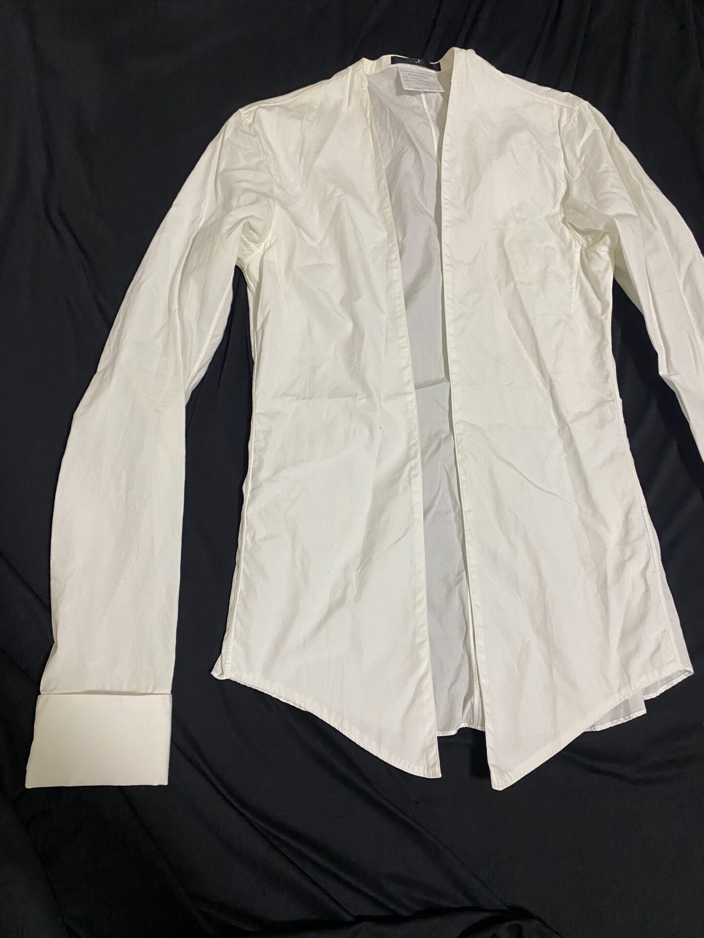Julius White V-Neck Long-Sleeve Shirt