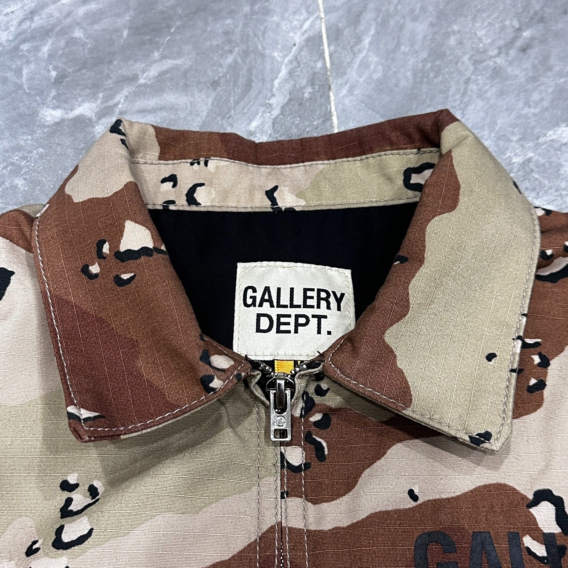 Gallery Dept. Desert Camo Jacket — label
