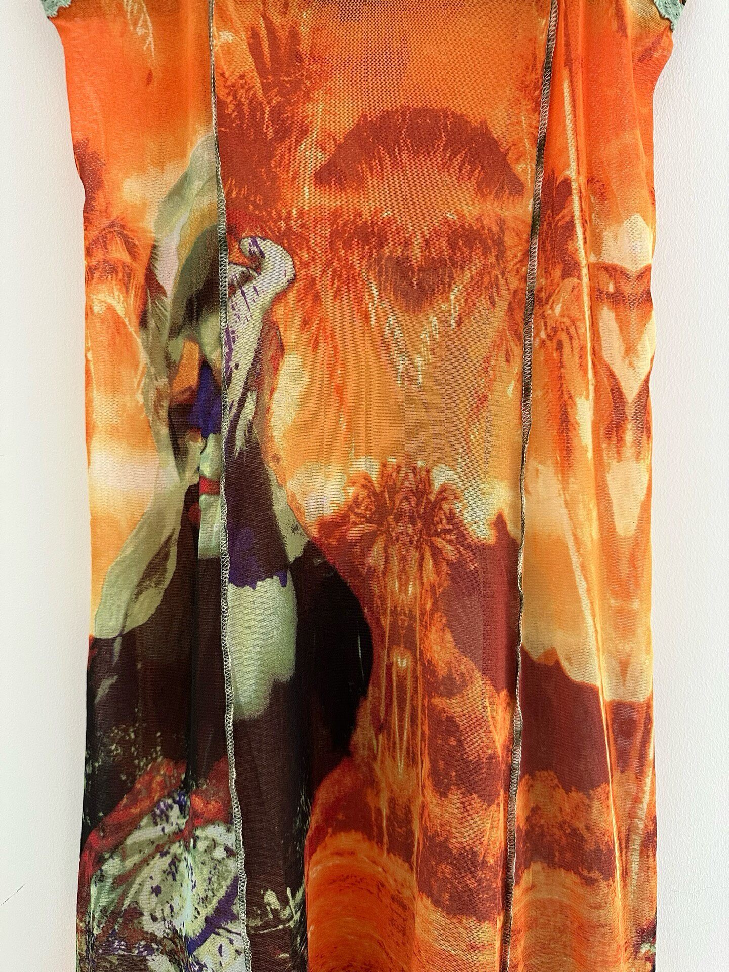 Jean Paul Gaultier Sunset Print Dress — back