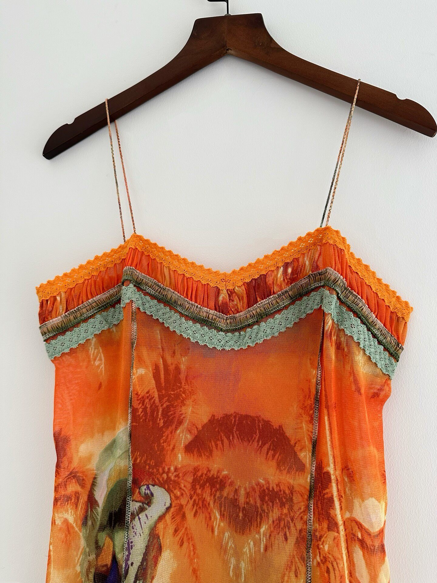 Jean Paul Gaultier Sunset Print Dress — detail