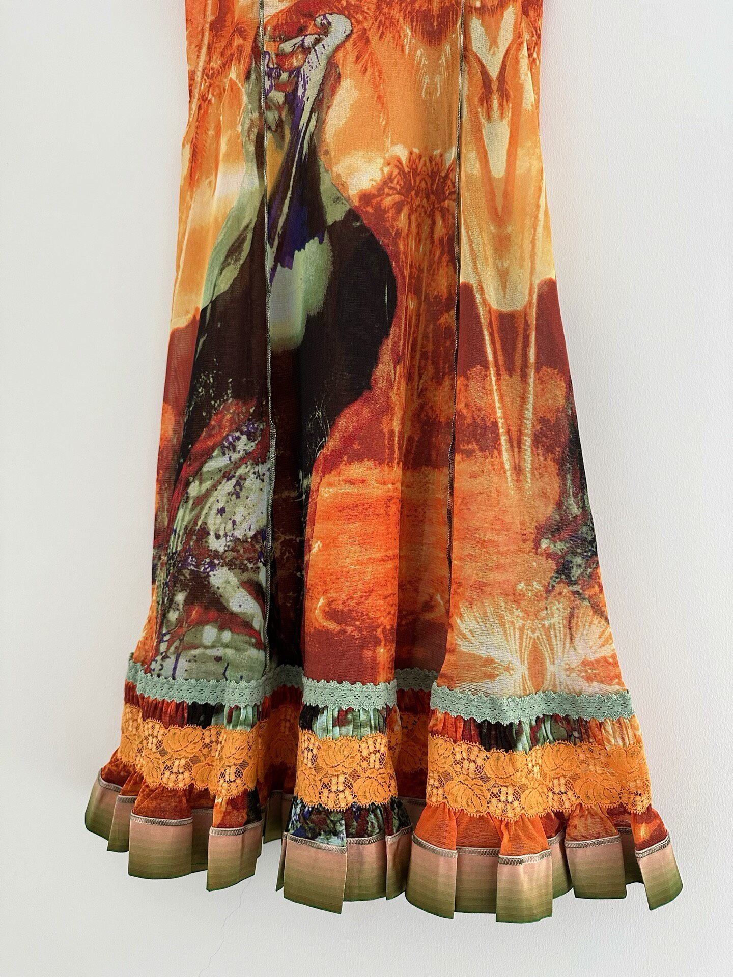Jean Paul Gaultier Sunset Print Dress — label