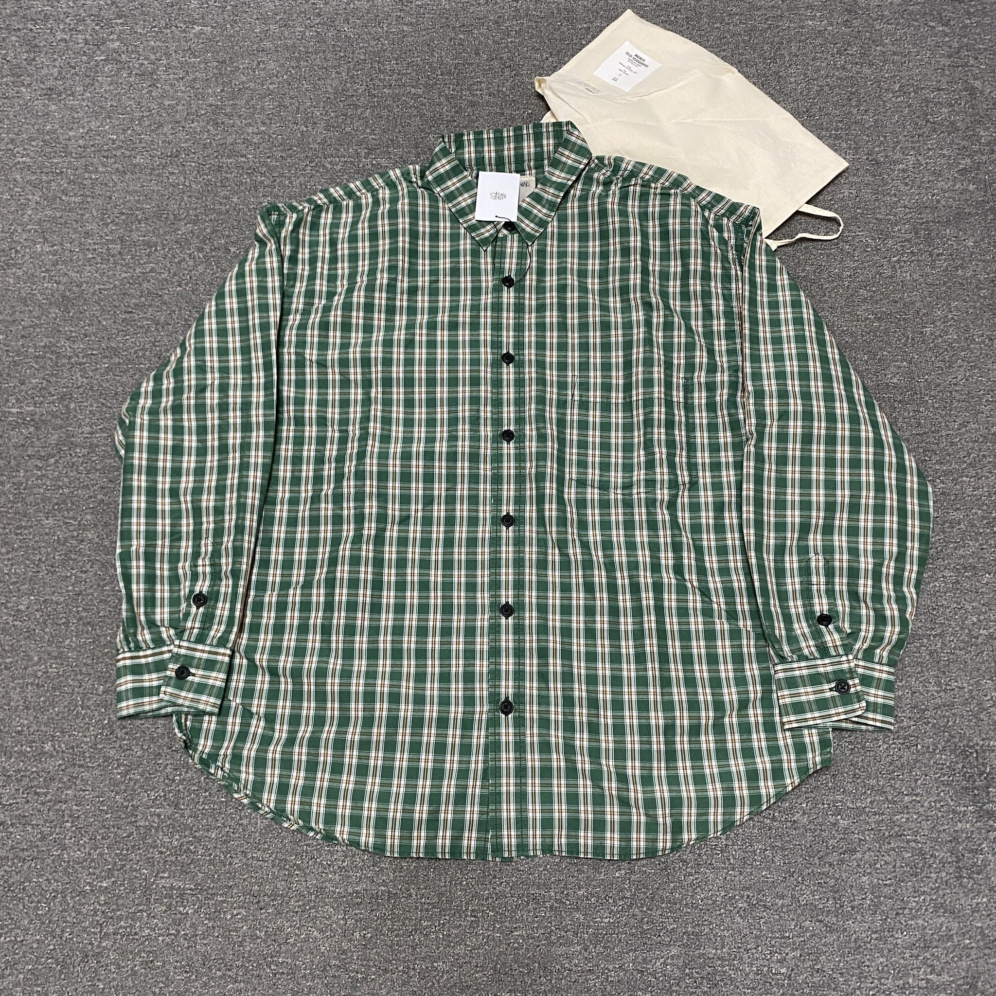 MADNESS 24SS Green Plaid Shirt