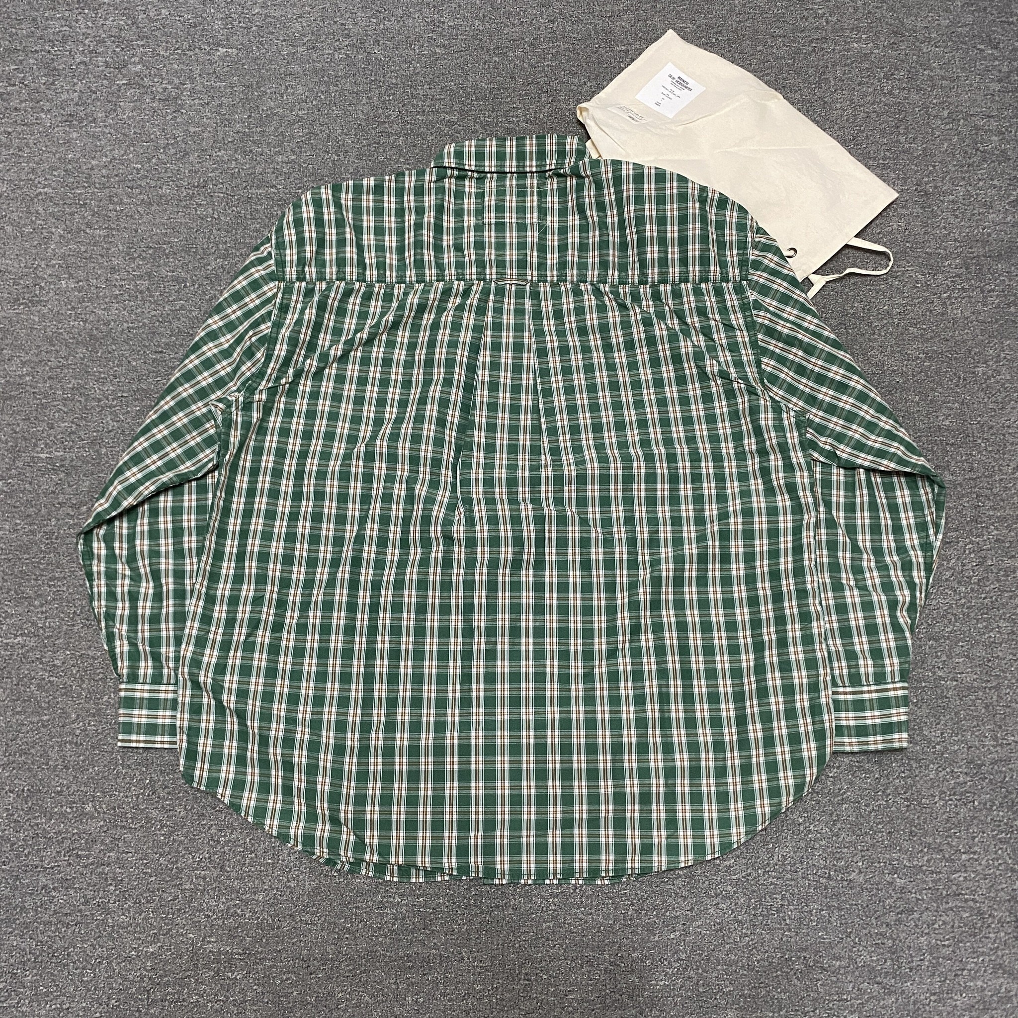 MADNESS 24SS Green Plaid Shirt — detail