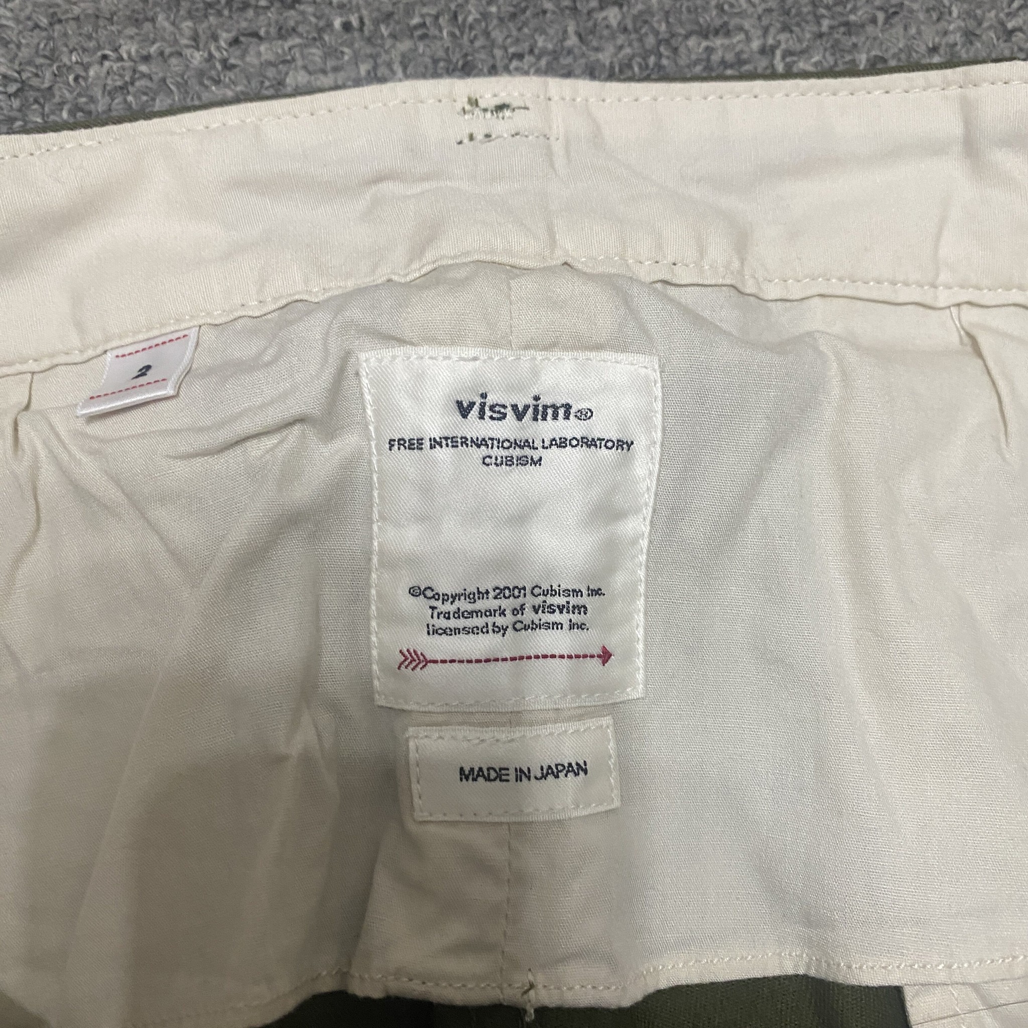VISVIM 20ss High-Water Chino Pants — label