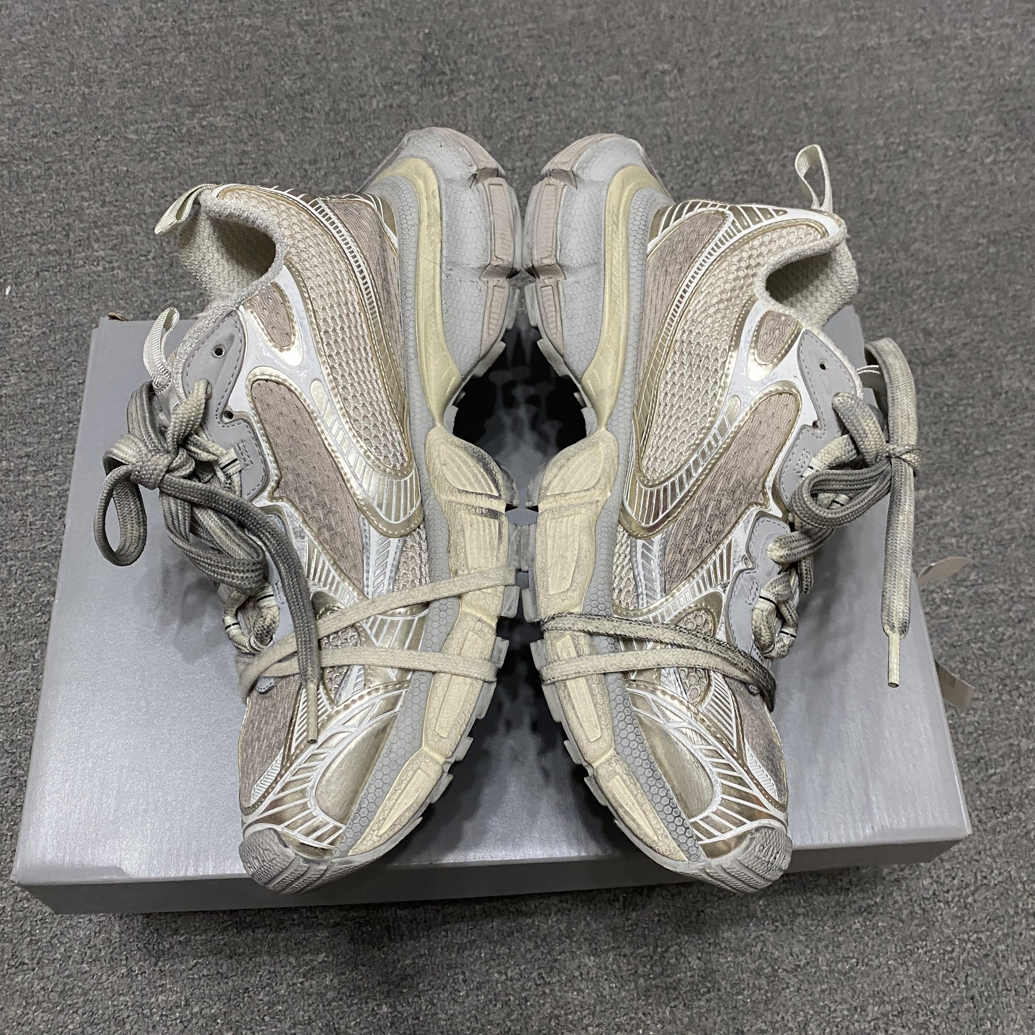 Balenciaga 3XL Distressed Dad Sneakers — label
