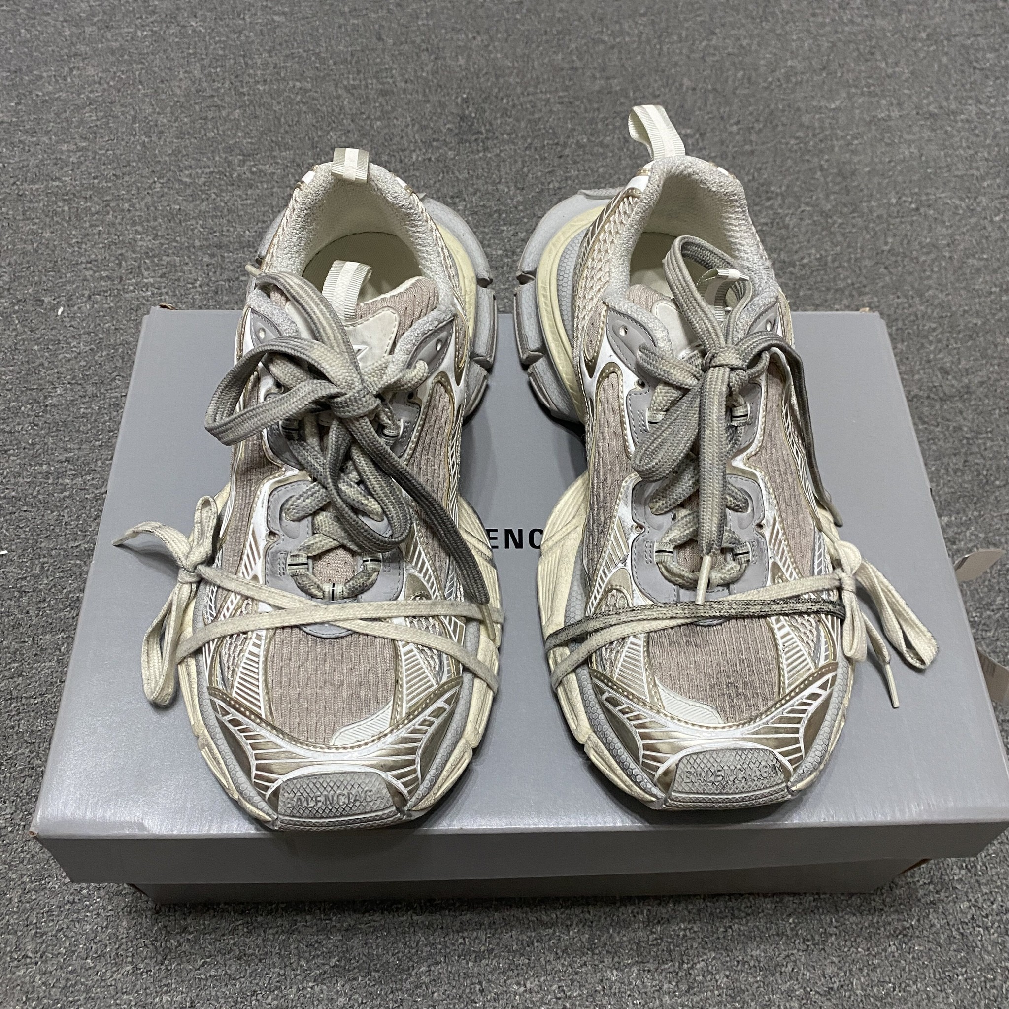 Balenciaga 3XL Distressed Dad Sneakers — back