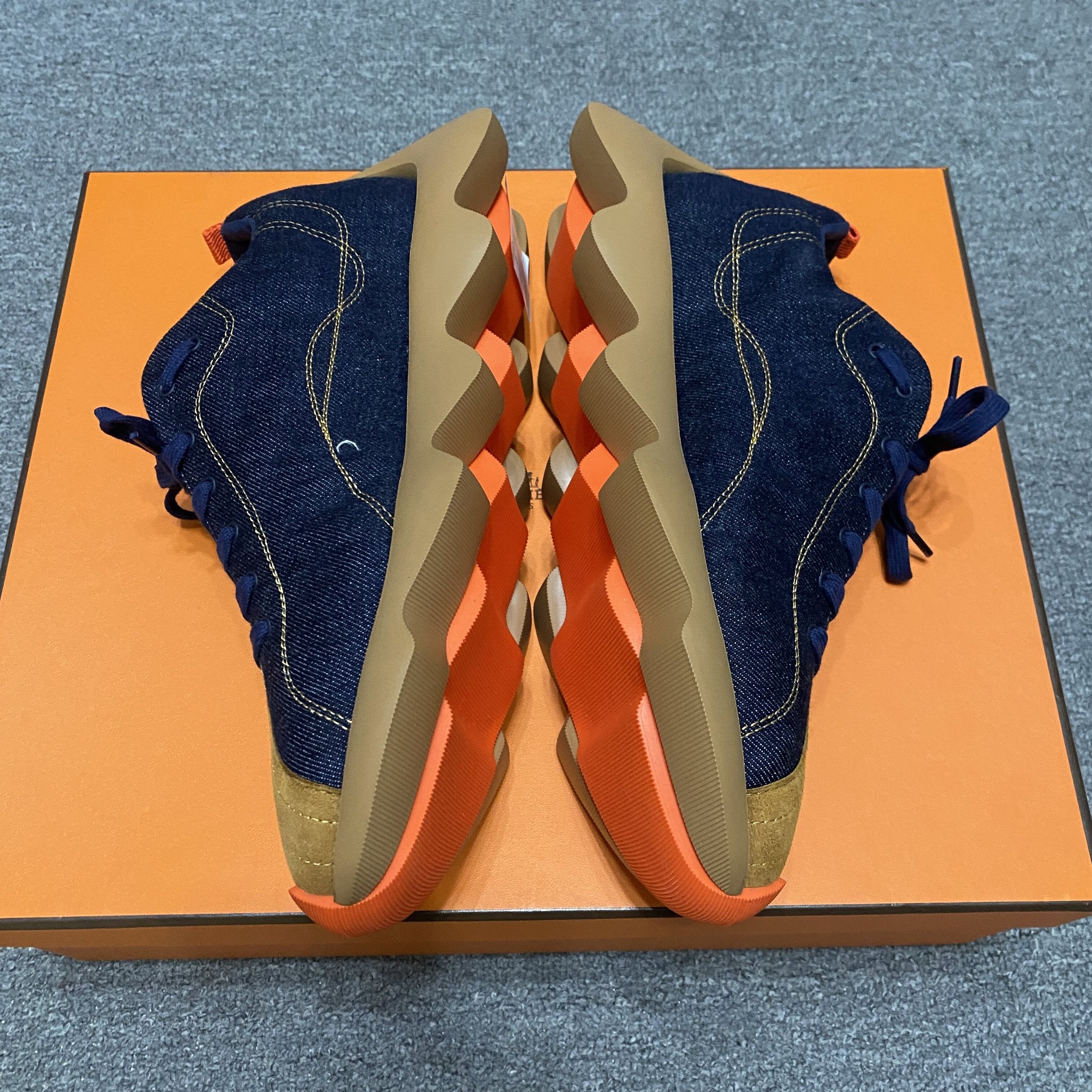 Hermes Denim Casual Sneakers — back
