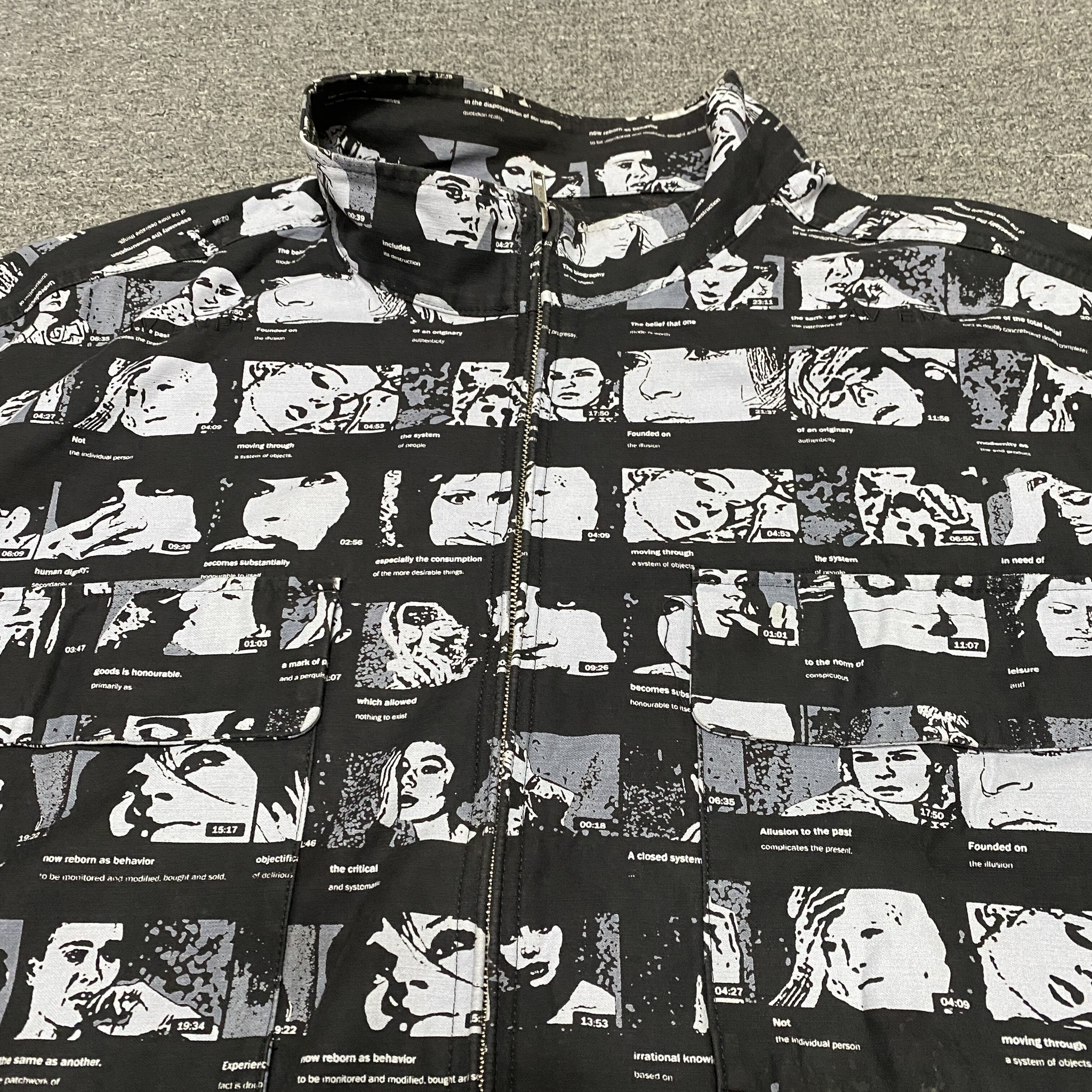 CAVEMPT Full-Face Print Zip-Up Jacket — detail