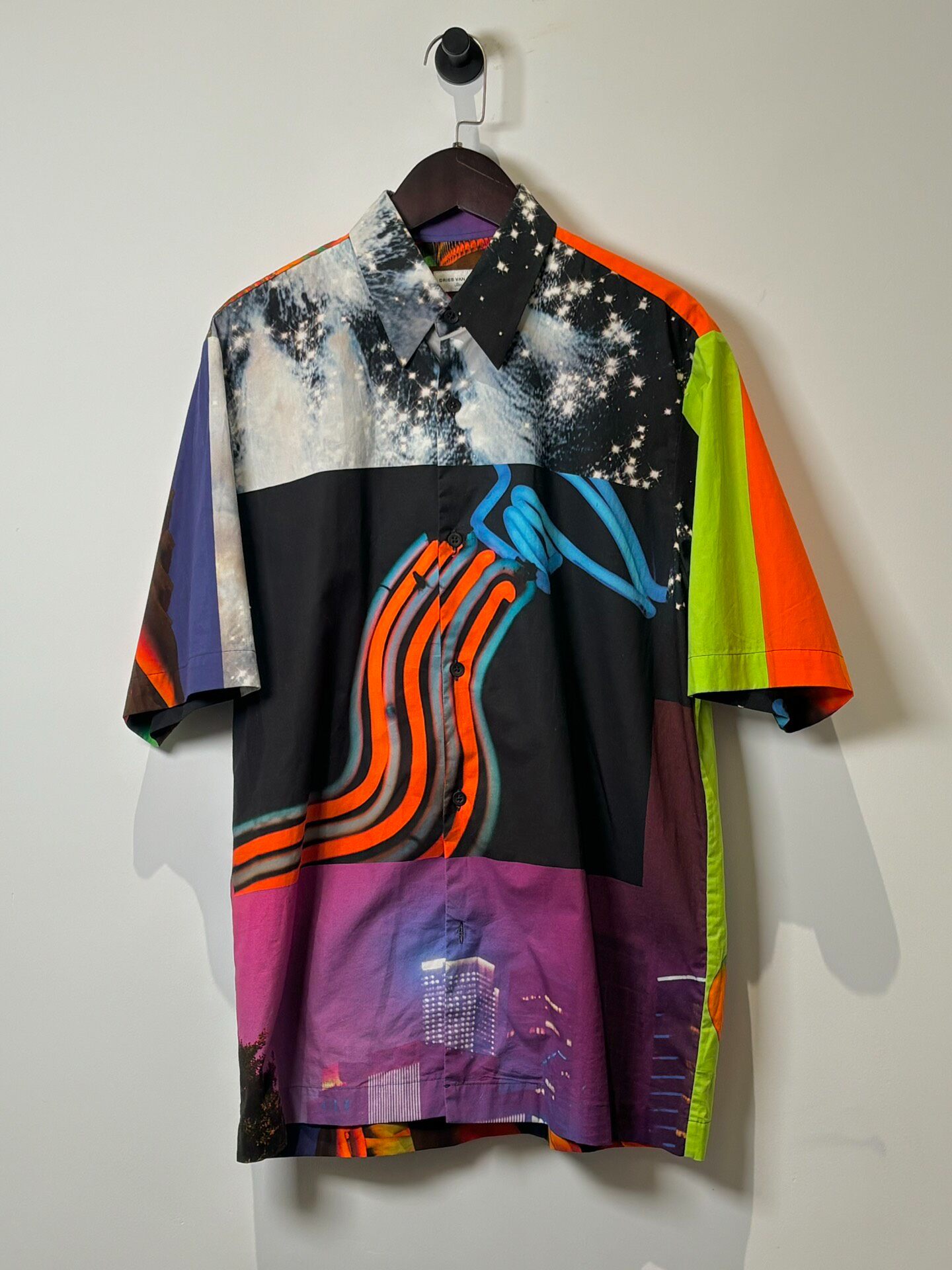 Dries Van Noten S/S20 Neon Abstract Shirt