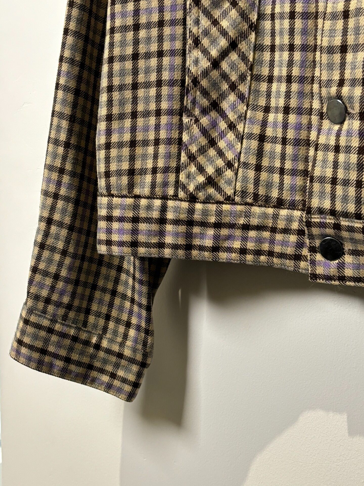Dries Van Noten 90s Plaid Wool Jacket — back