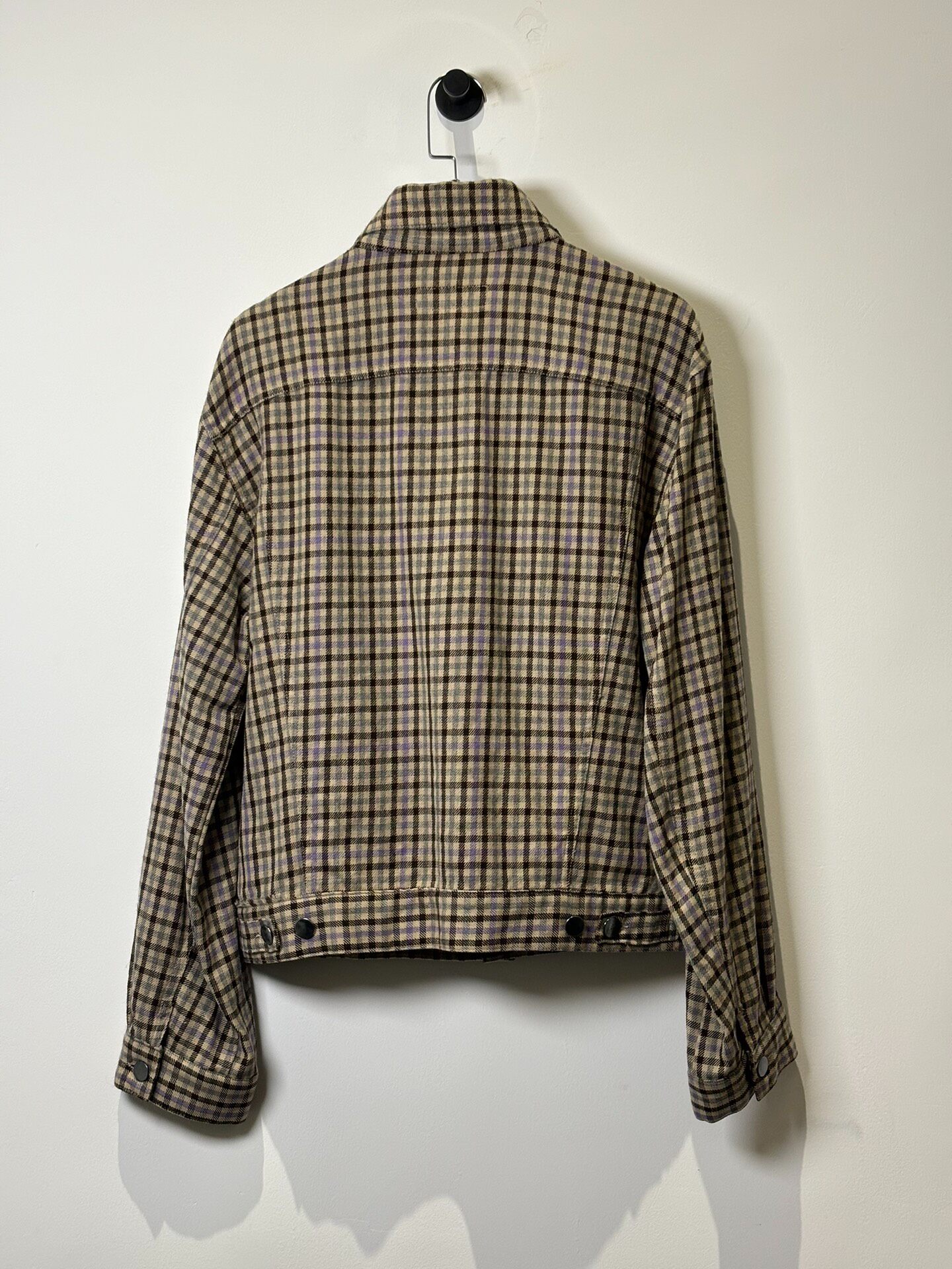 Dries Van Noten 90s Plaid Wool Jacket — label