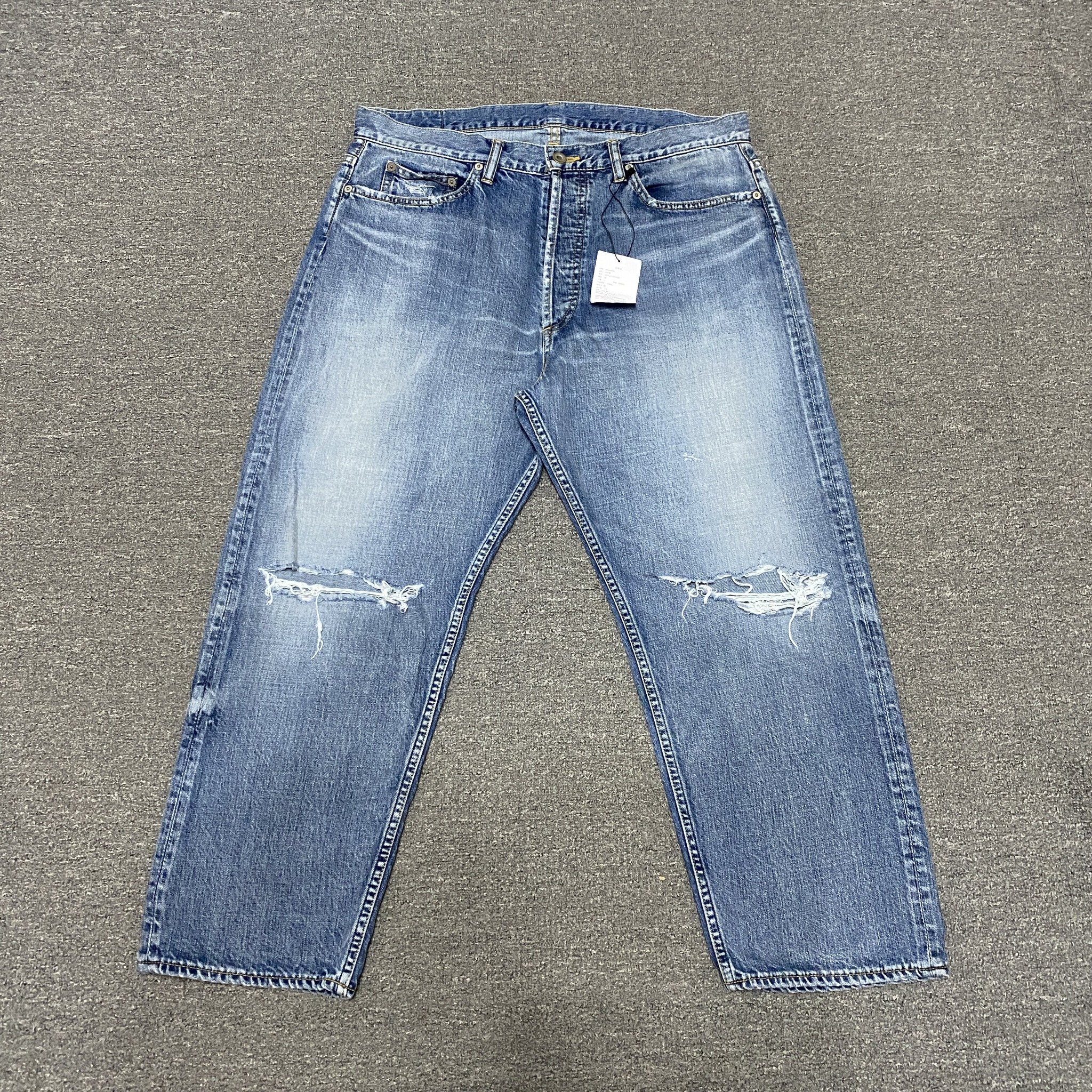 MADNESS 22SS Dual-Cut Blue Jeans