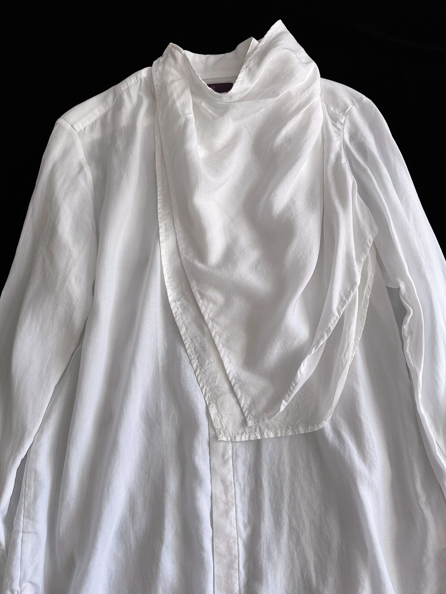 Y's Double-Layer Collar Long Sleeve Shirt — detail