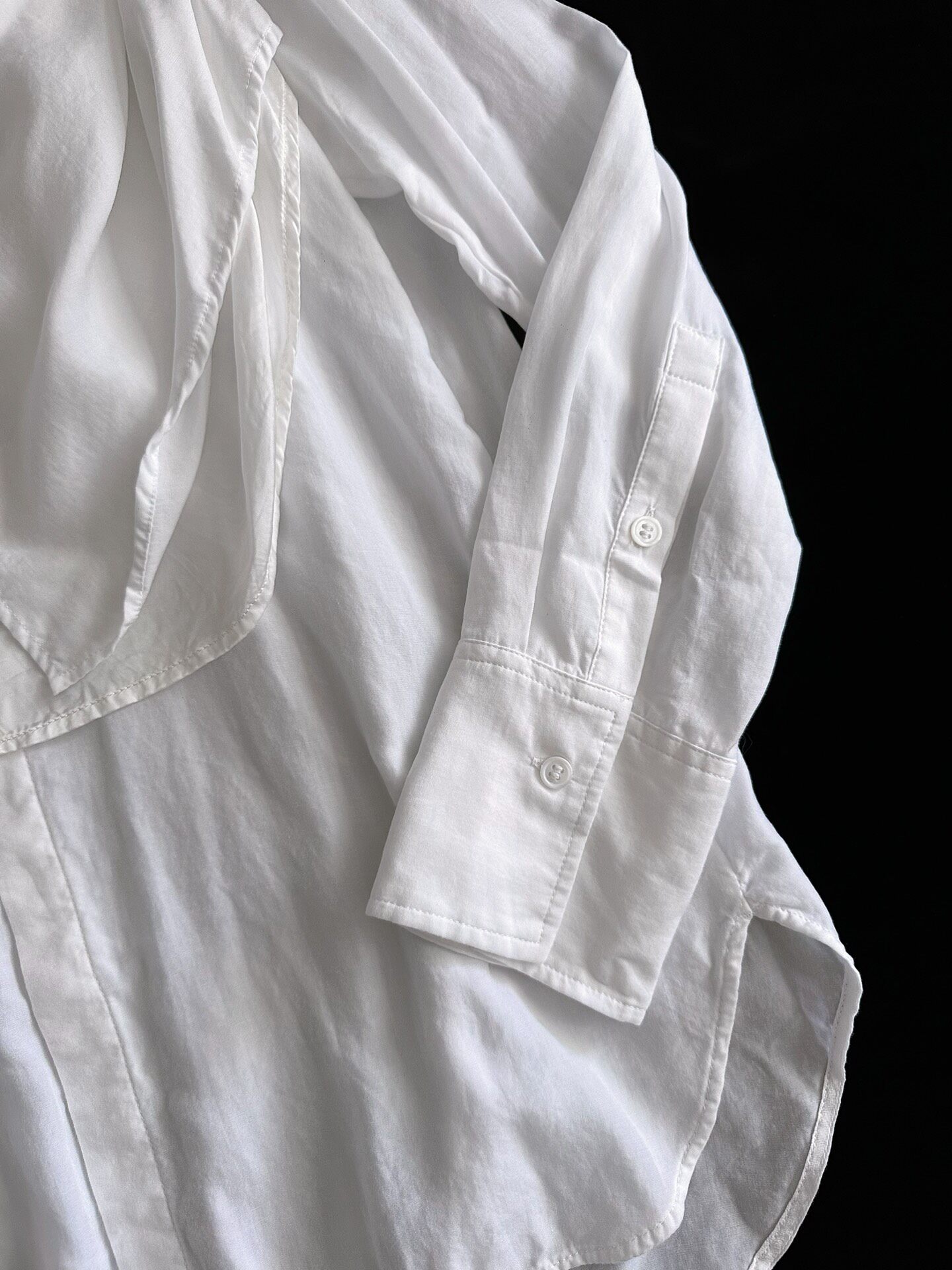 Y's Double-Layer Collar Long Sleeve Shirt — back