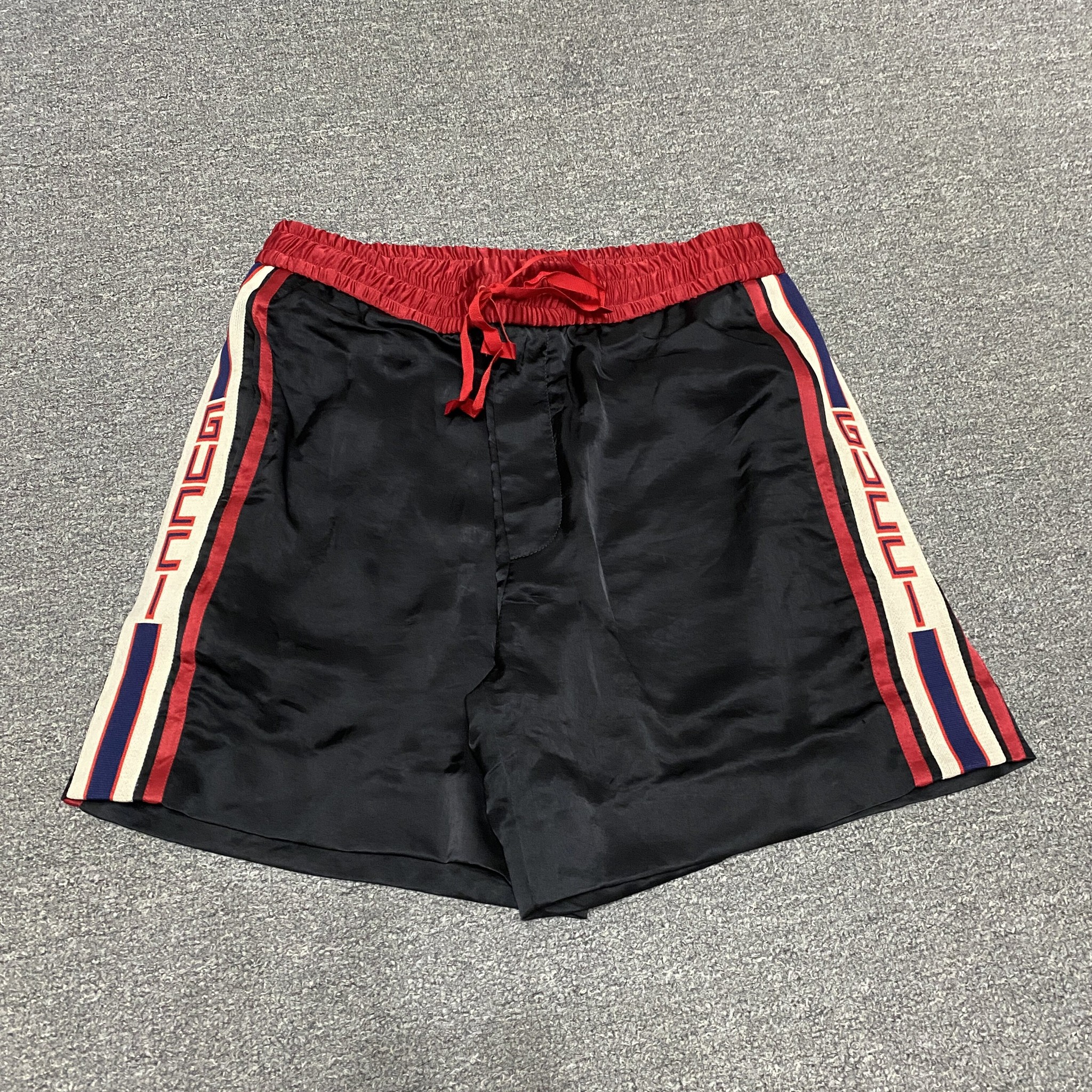 Gucci Black Satin Shorts